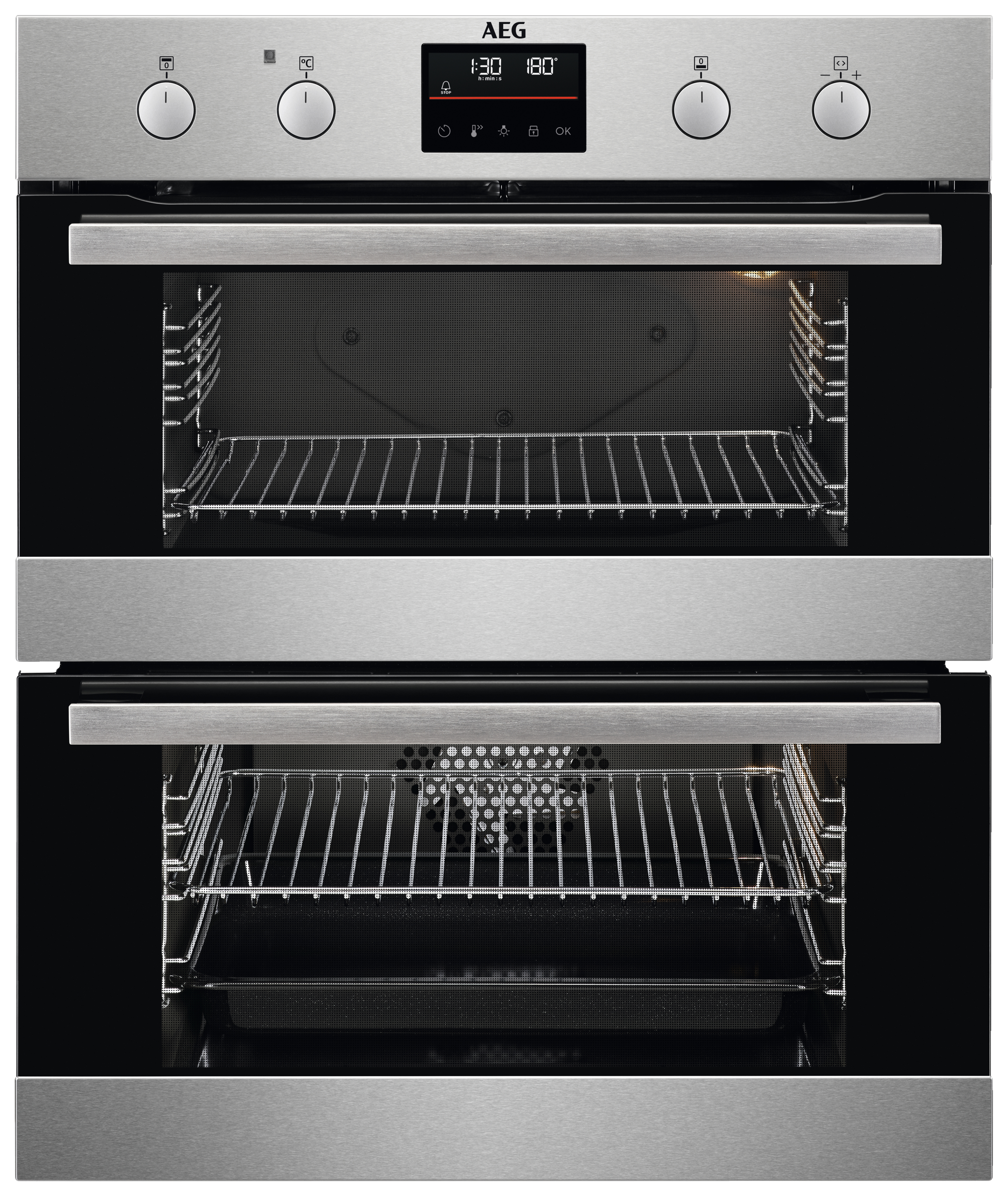 AEG DUB535060m Series 6000 BUILT-UNDER Double Oven - Stainless Steel