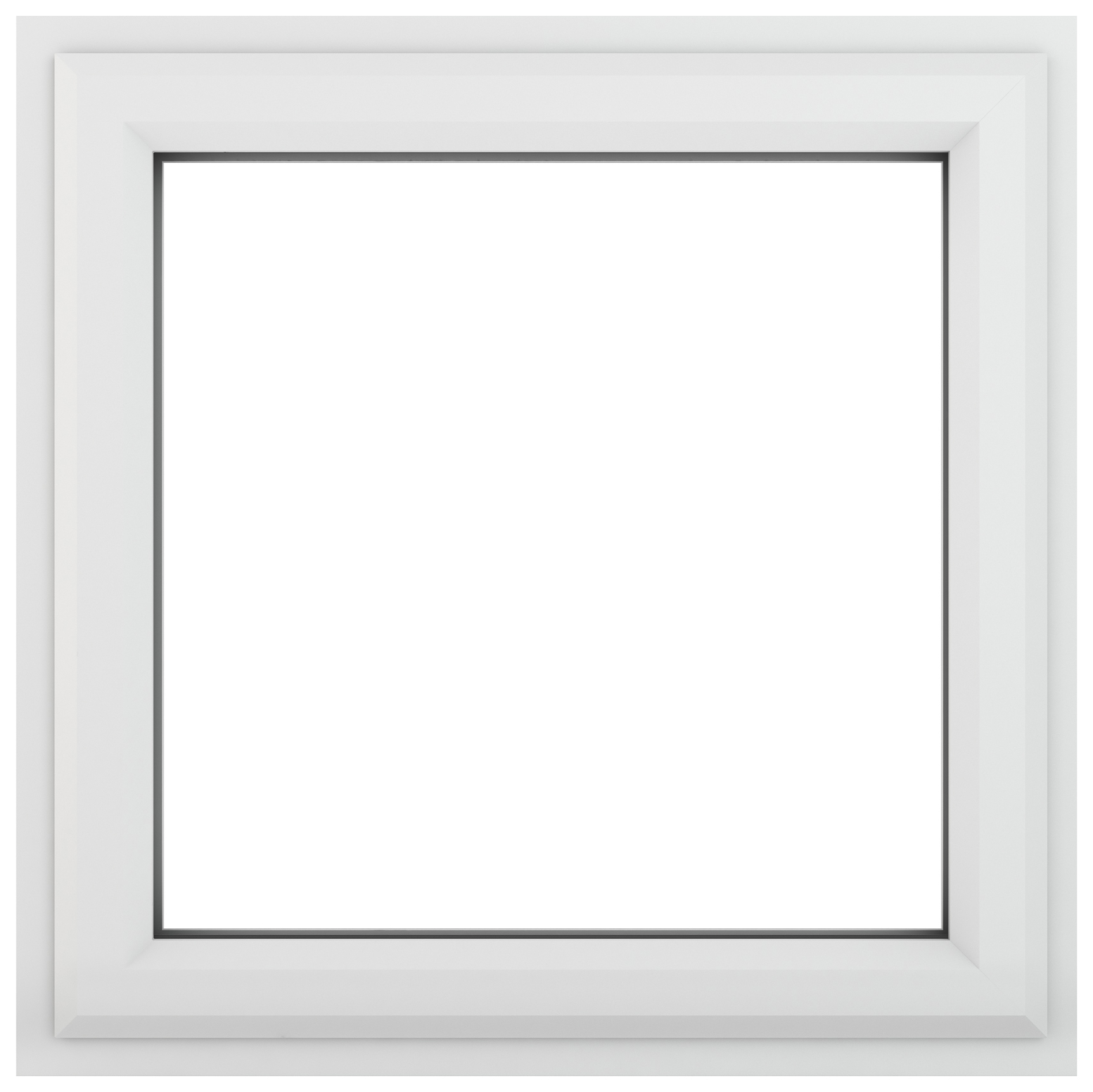 Crystal uPVC White Top Opener Clear Double Glazed Window - 610 x 610mm
