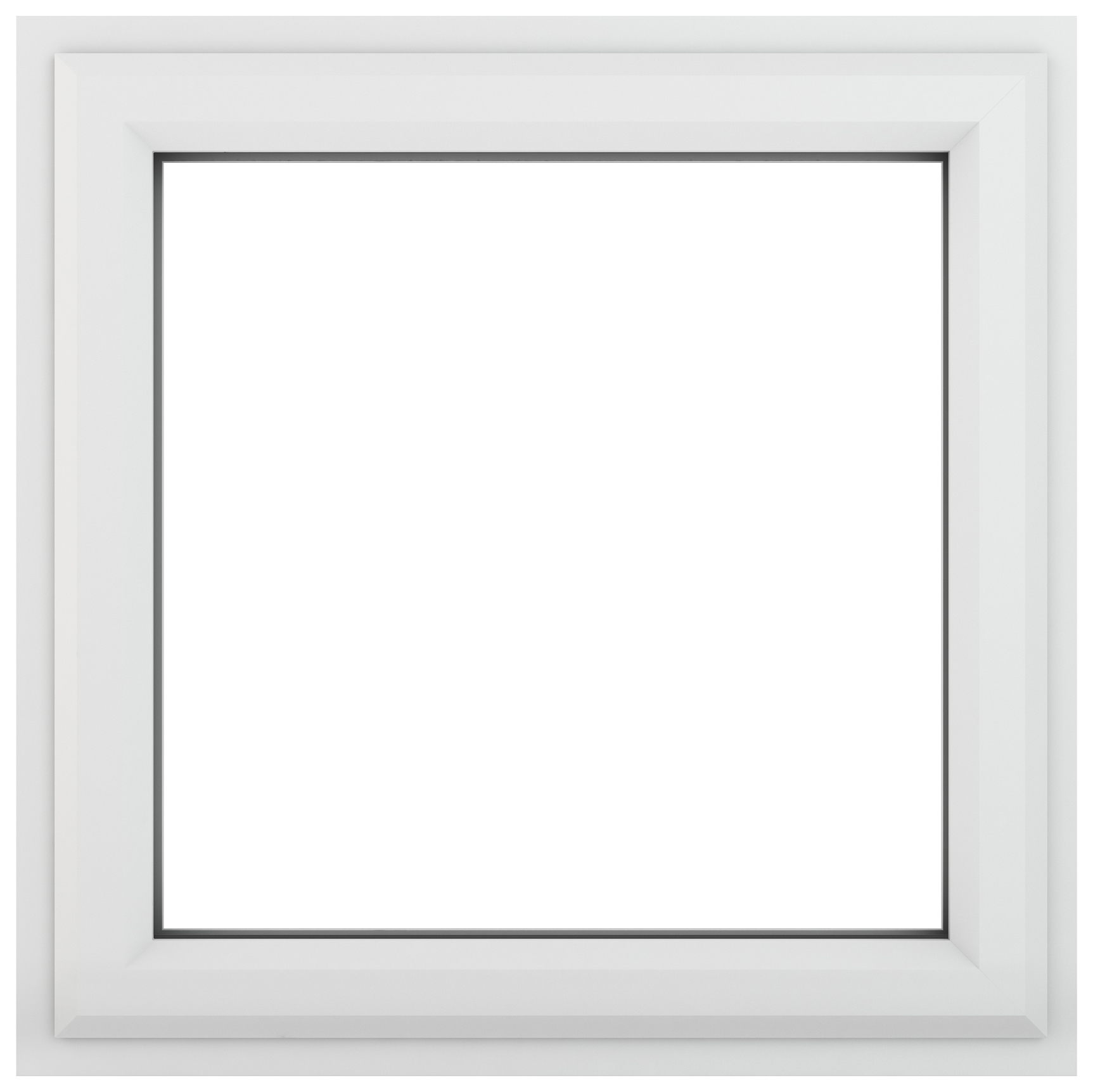 Crystal uPVC White Top Opener Clear Double Glazed Window - 820 x 820mm