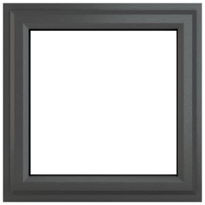 Crystal uPVC Grey Top Opener Clear Double Glazed Window - 610 x 610mm