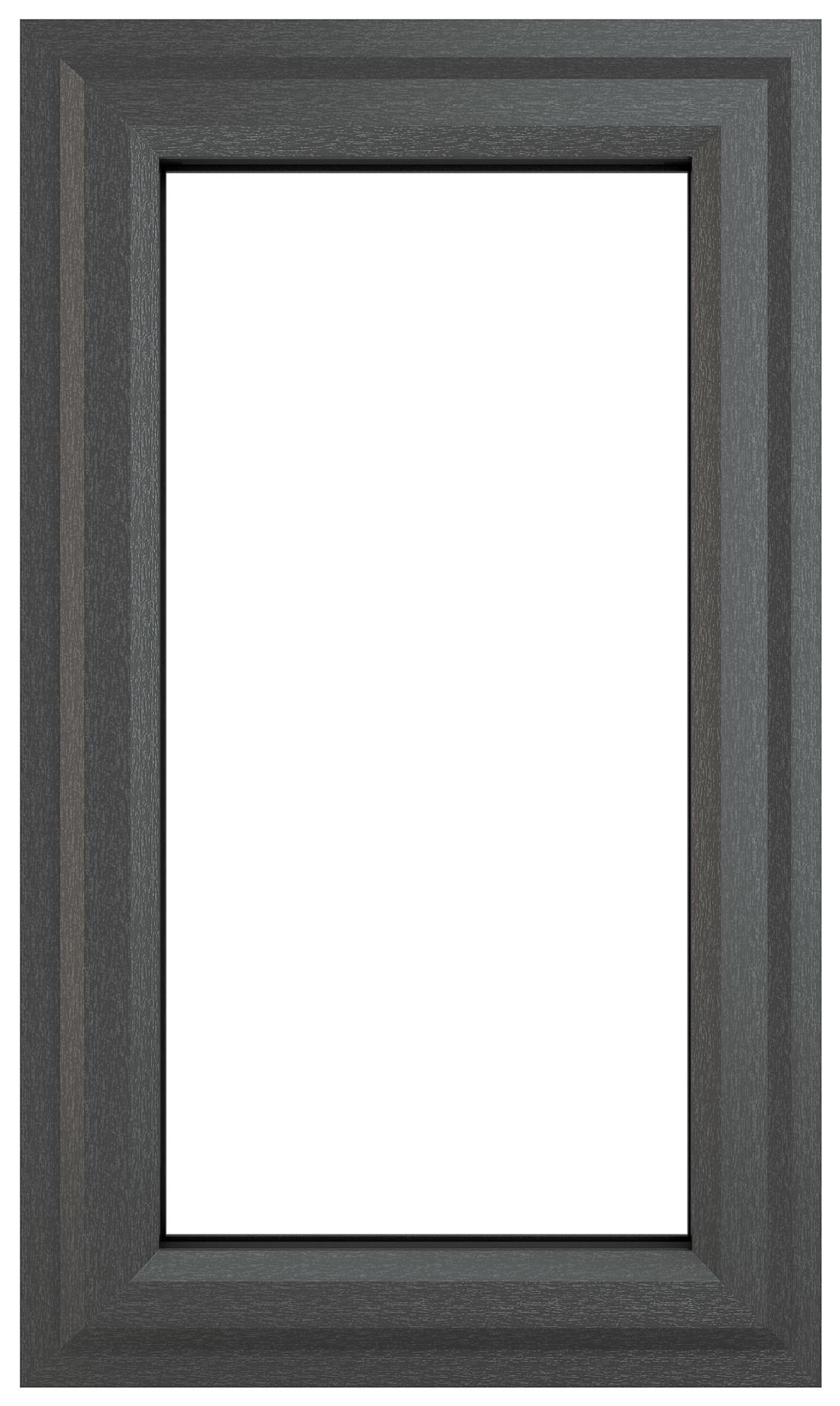 Crystal uPVC Grey / White Left Hung Clear Triple Glazed Window - 610 x 965mm
