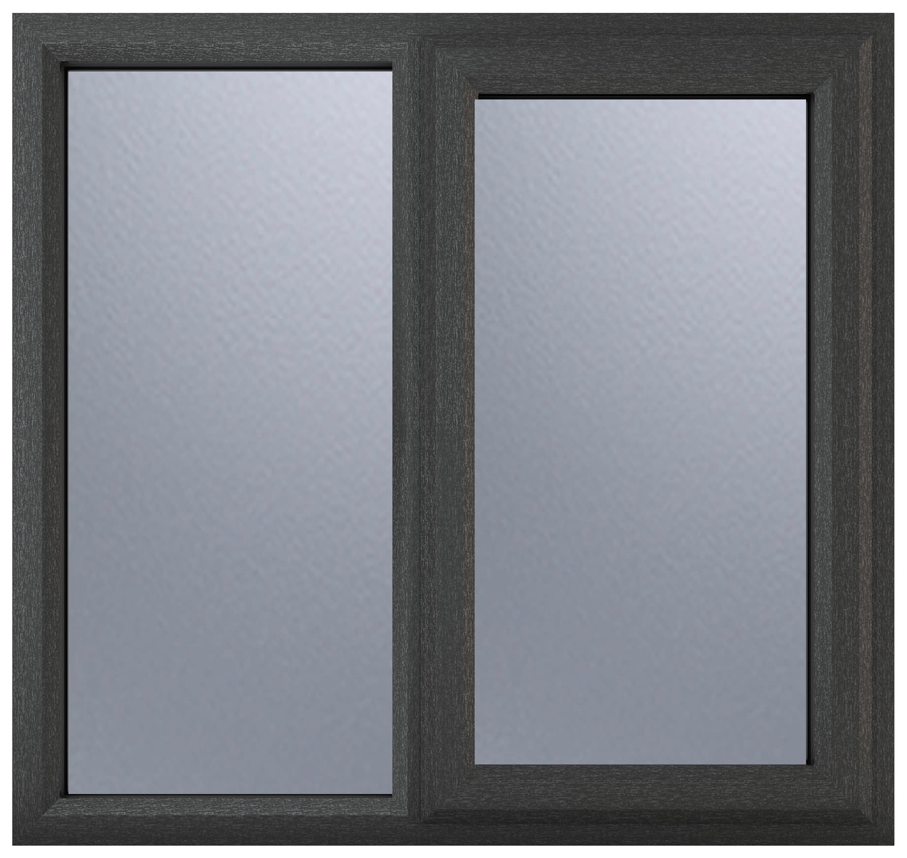 Crystal uPVC Grey / White Right Hung Obscure