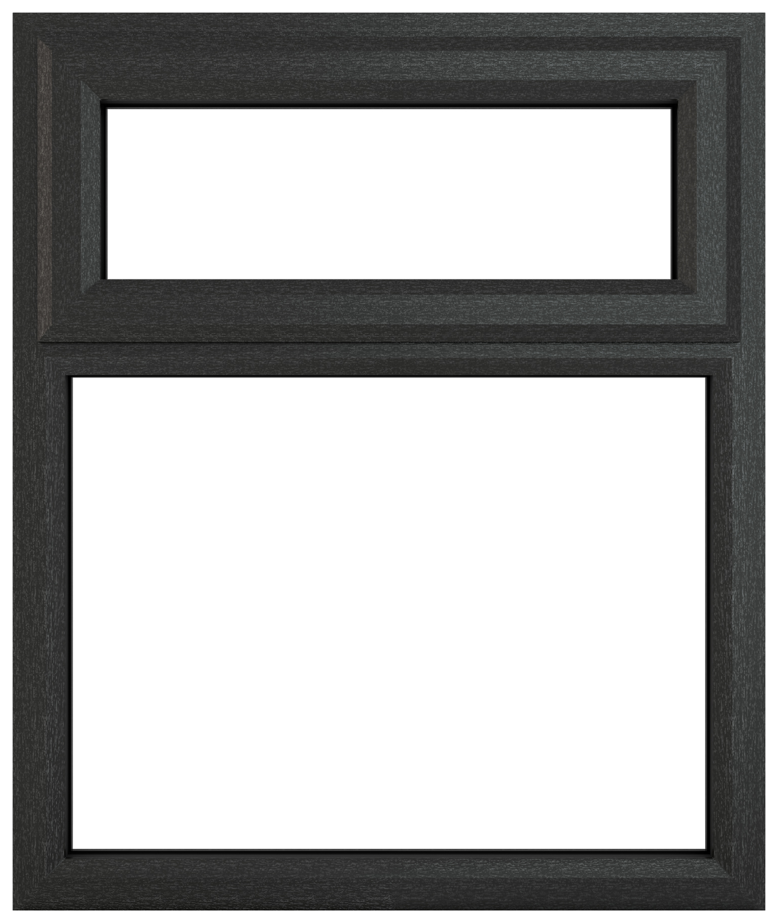 Crystal uPVC Grey / White Top Hung Clear Triple Glazed Window - 1190 x 1115mm