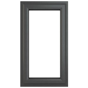 Crystal uPVC Grey / White Top Hung Clear Triple Glazed Window - 610 x 1040mm