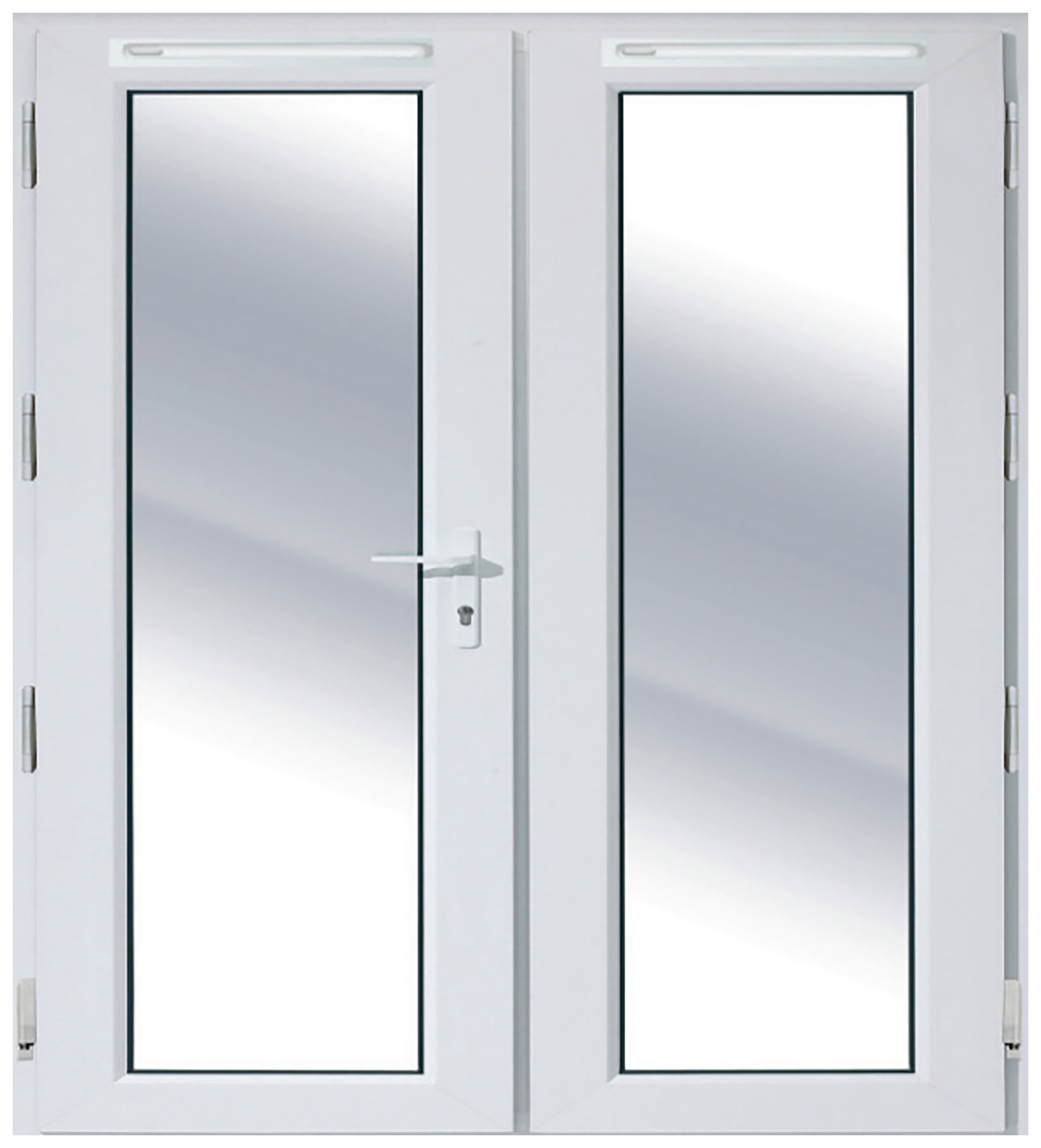 Rohden White uPVC External French Door Set - 2090mm