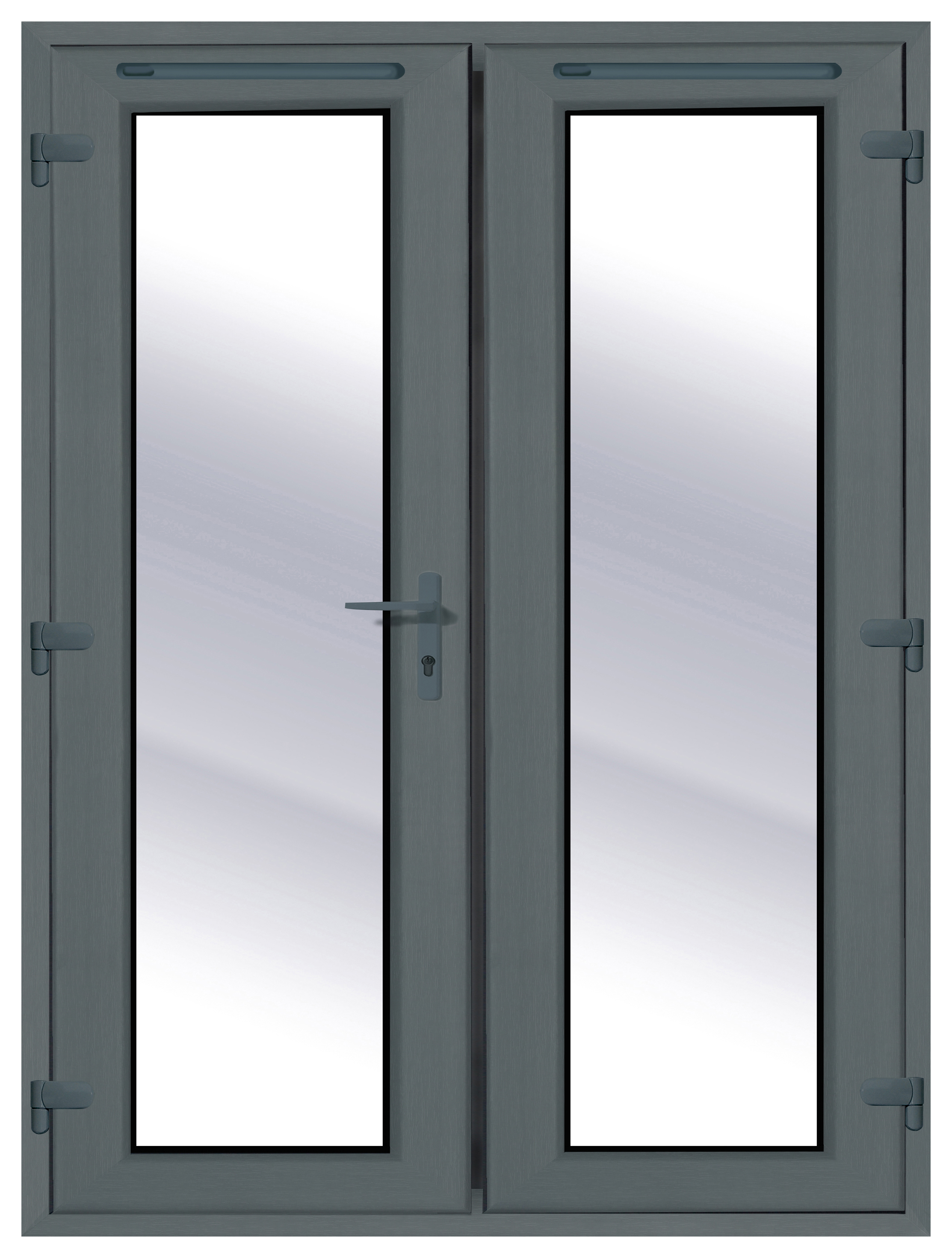 Rohden Grey uPVC External French Door Set - 2090mm
