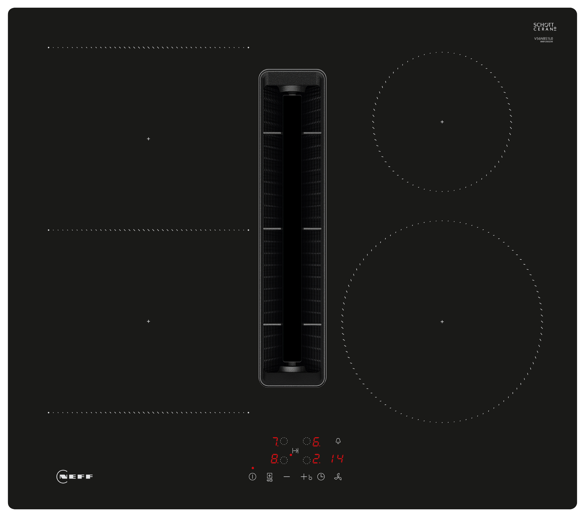 NEFF V56NBS1L0 N50 60cm Venting Induction Hob - Black