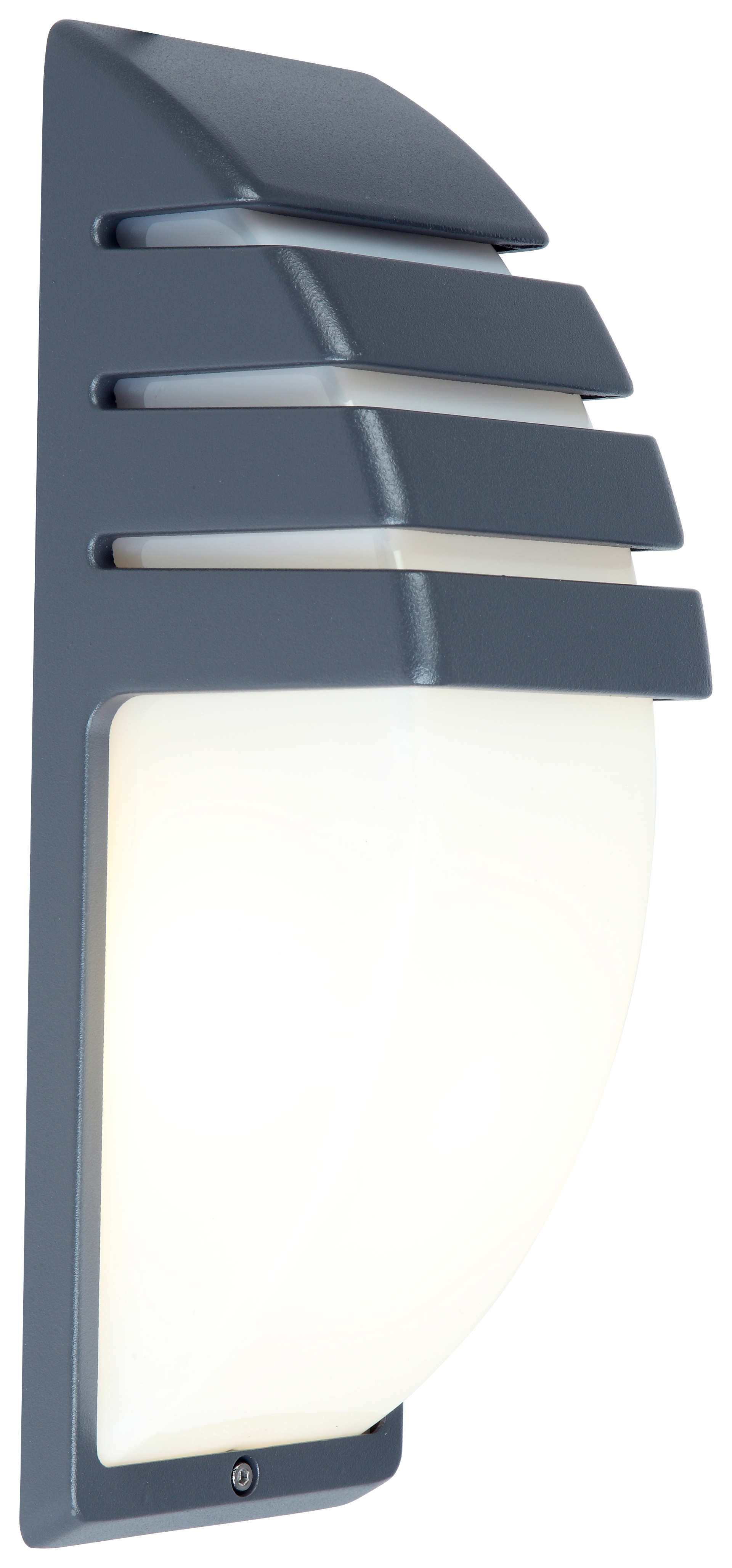 Lutec IP44 City E27 Wall Light - Grey