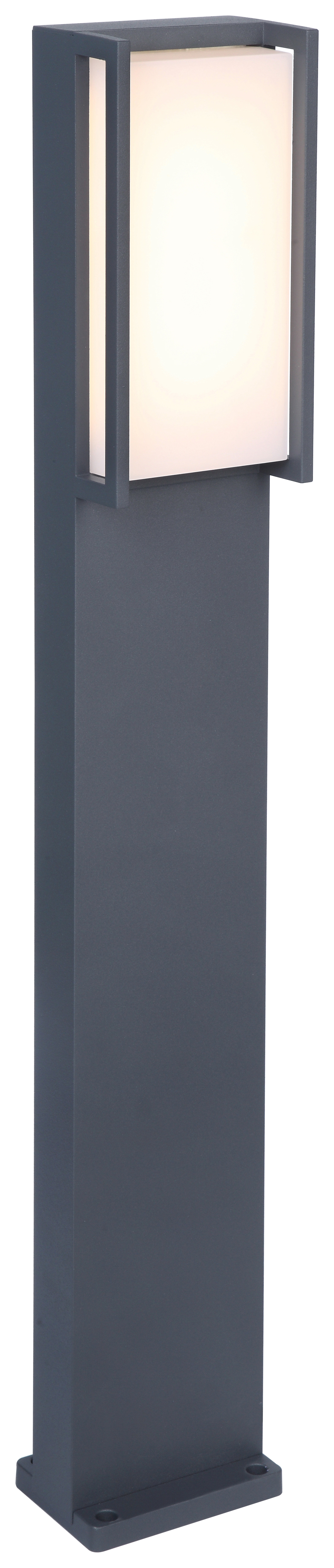 Lutec IP54 Qubo Integrated LED Bollard Light - Grey