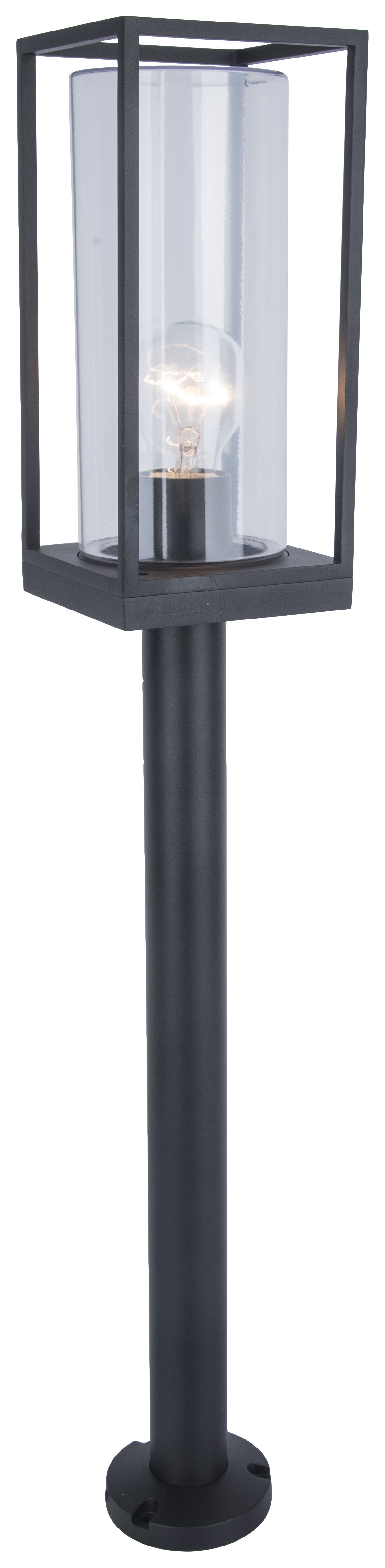 Lutec IP44 Flair E27 Bollard Light - Black