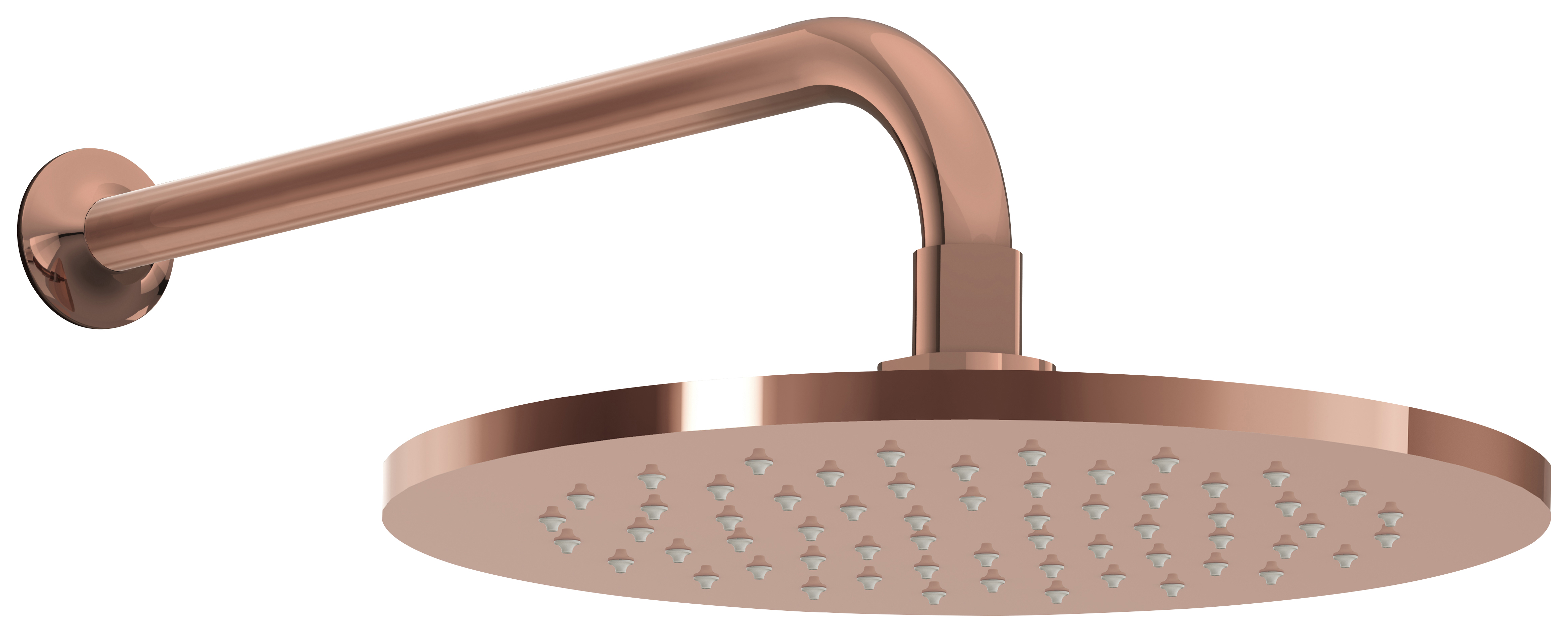 VitrA Origin Round Extra Large Soft Copper Shower Head & Arm