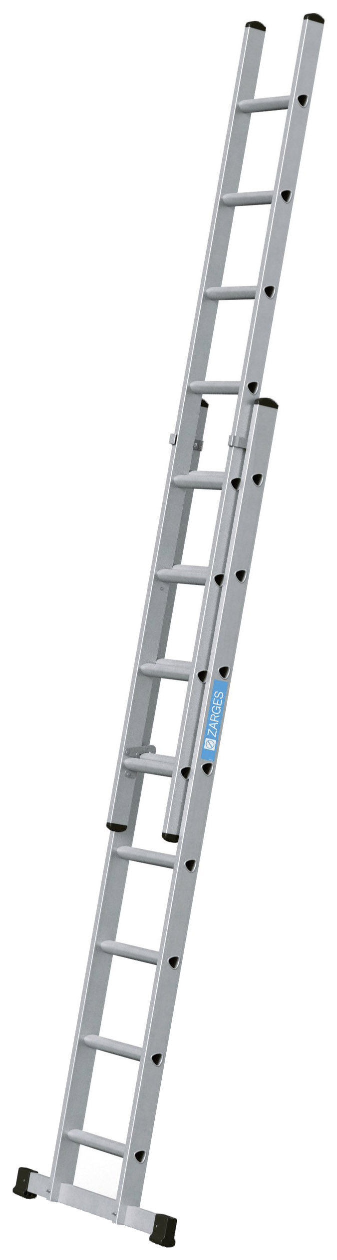 Zarges Everest 2 x 8 D-Rung Aluminium Double Extension Ladder - Max Height 3.8m