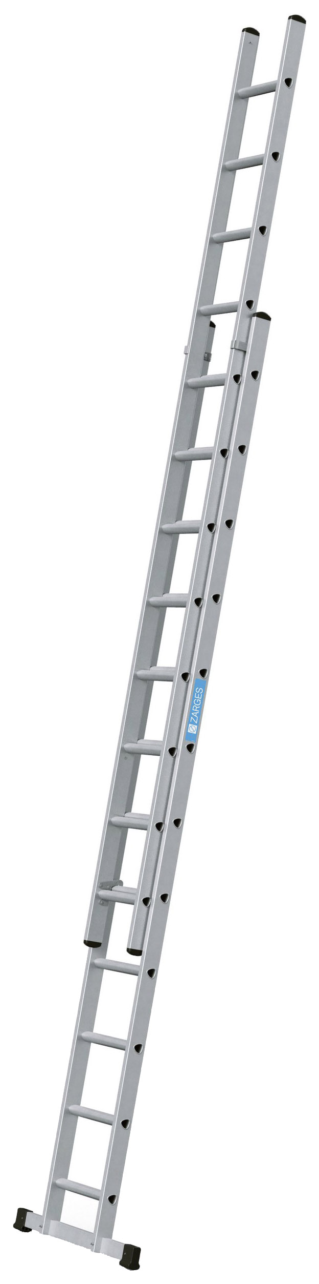 Zarges Everest 2 x 12 D-Rung Aluminium Double Extension Ladder - Max Height 6.05m