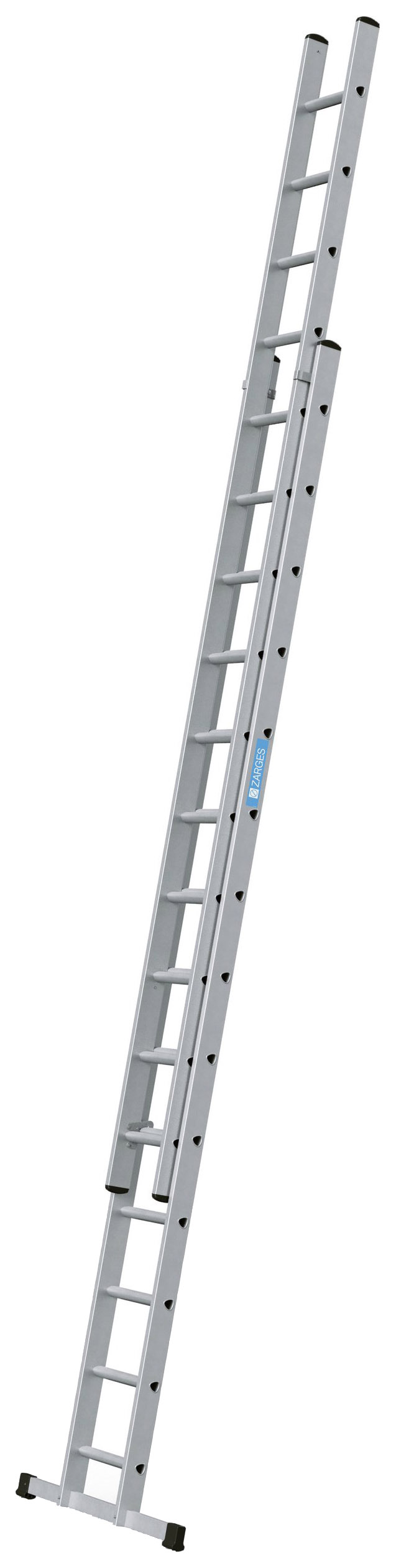 Zarges Everest 2 x 14 D-Rung Aluminium Double Extension Ladder - Max Height 7.17m