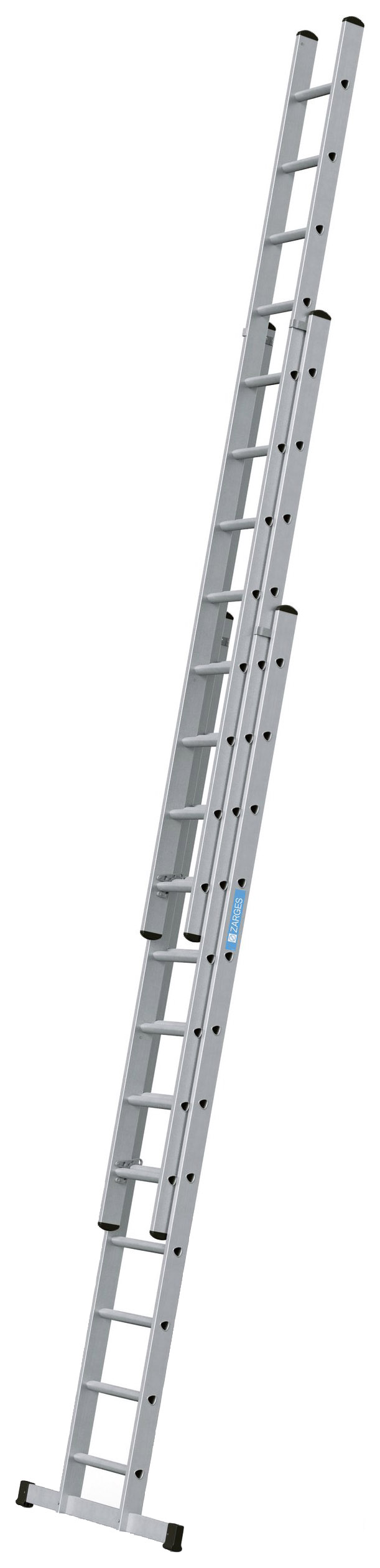 Zarges Everest 3 x 12 D-Rung Aluminium Treble Extension Ladder - Max Height 8.33m