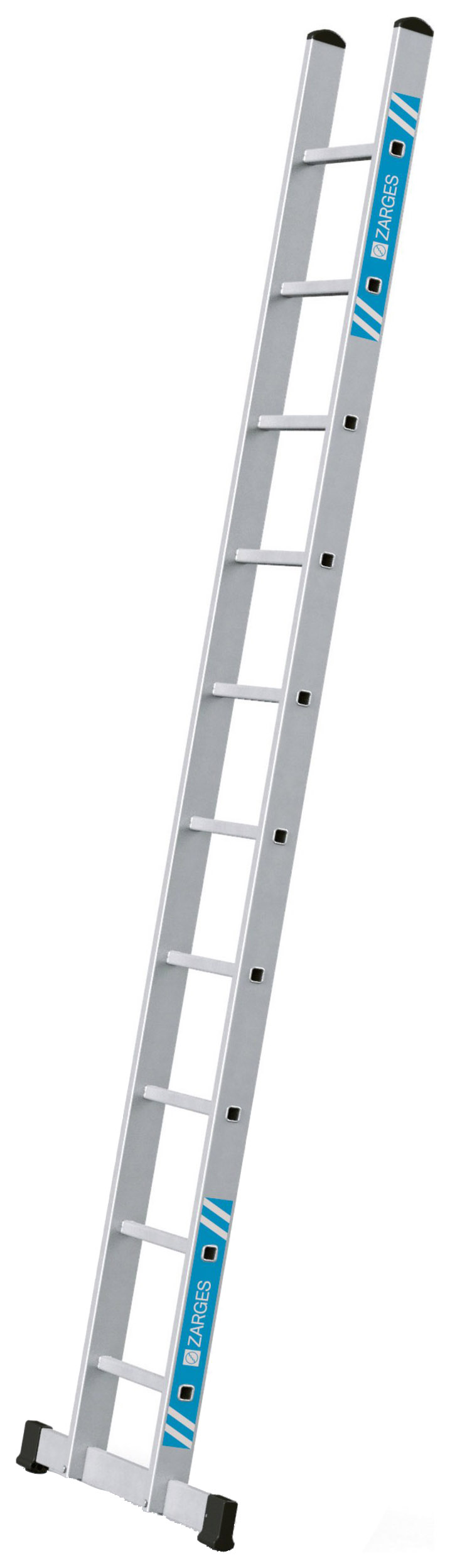 Zarges Alto 10 Rung Aluminium Single Ladder - Max Height 3.05m