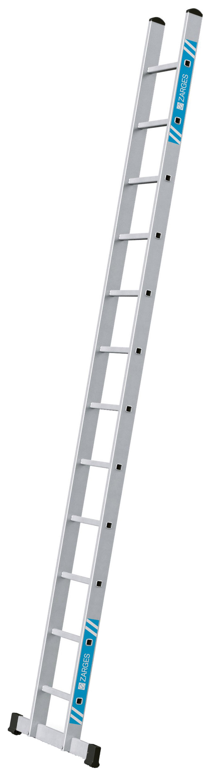 Zarges Alto 12 Rung Aluminium Single Ladder - Max Height 3.61m