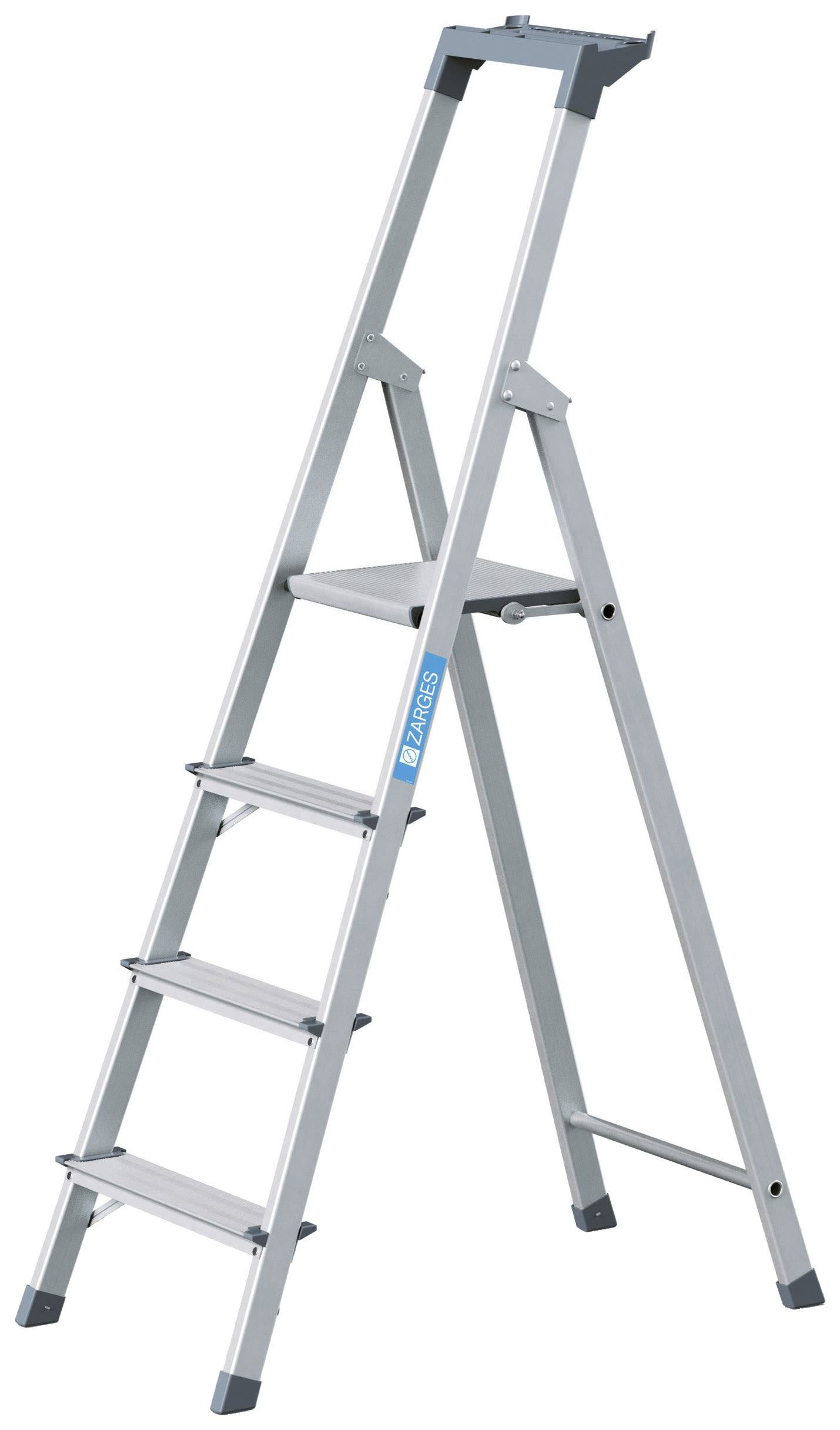 Zarges Scana S Aluminium 4 Tread Platform Step Ladder Wickes.co.uk