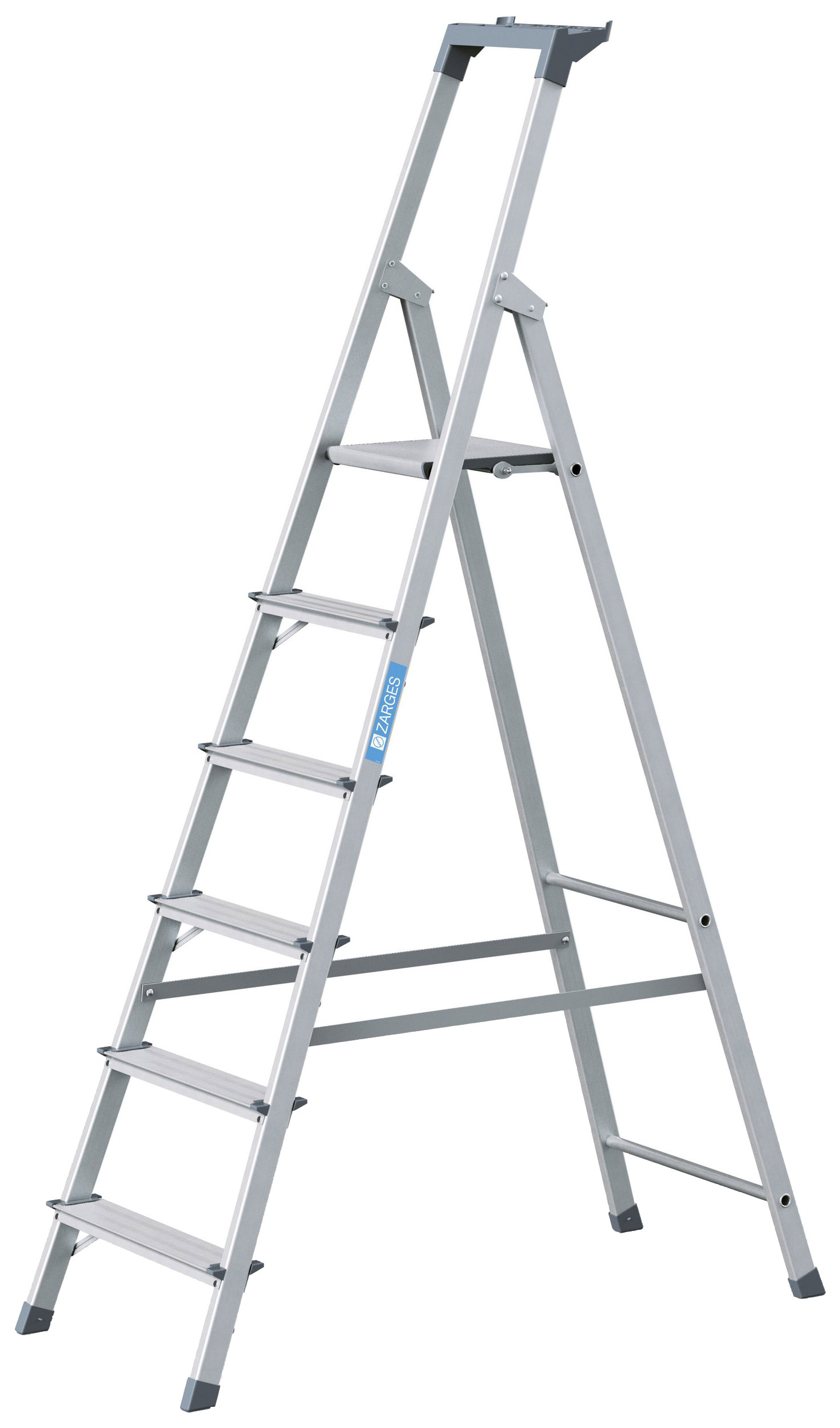 Zarges Scana S Aluminium 6 Tread Platform Step Ladder