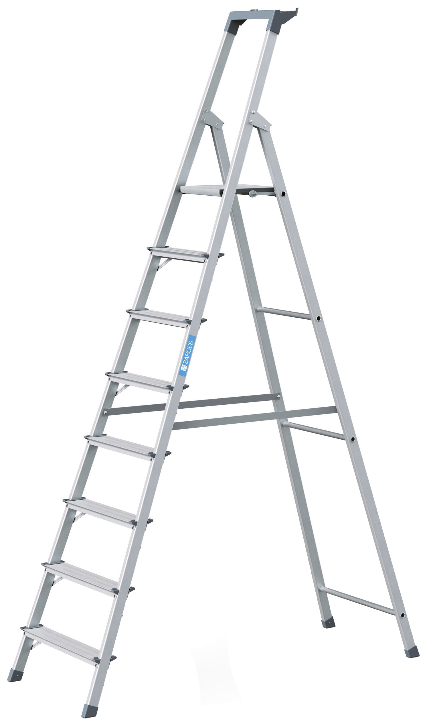 Zarges Scana S Aluminium 8 Tread Platform Step Ladder