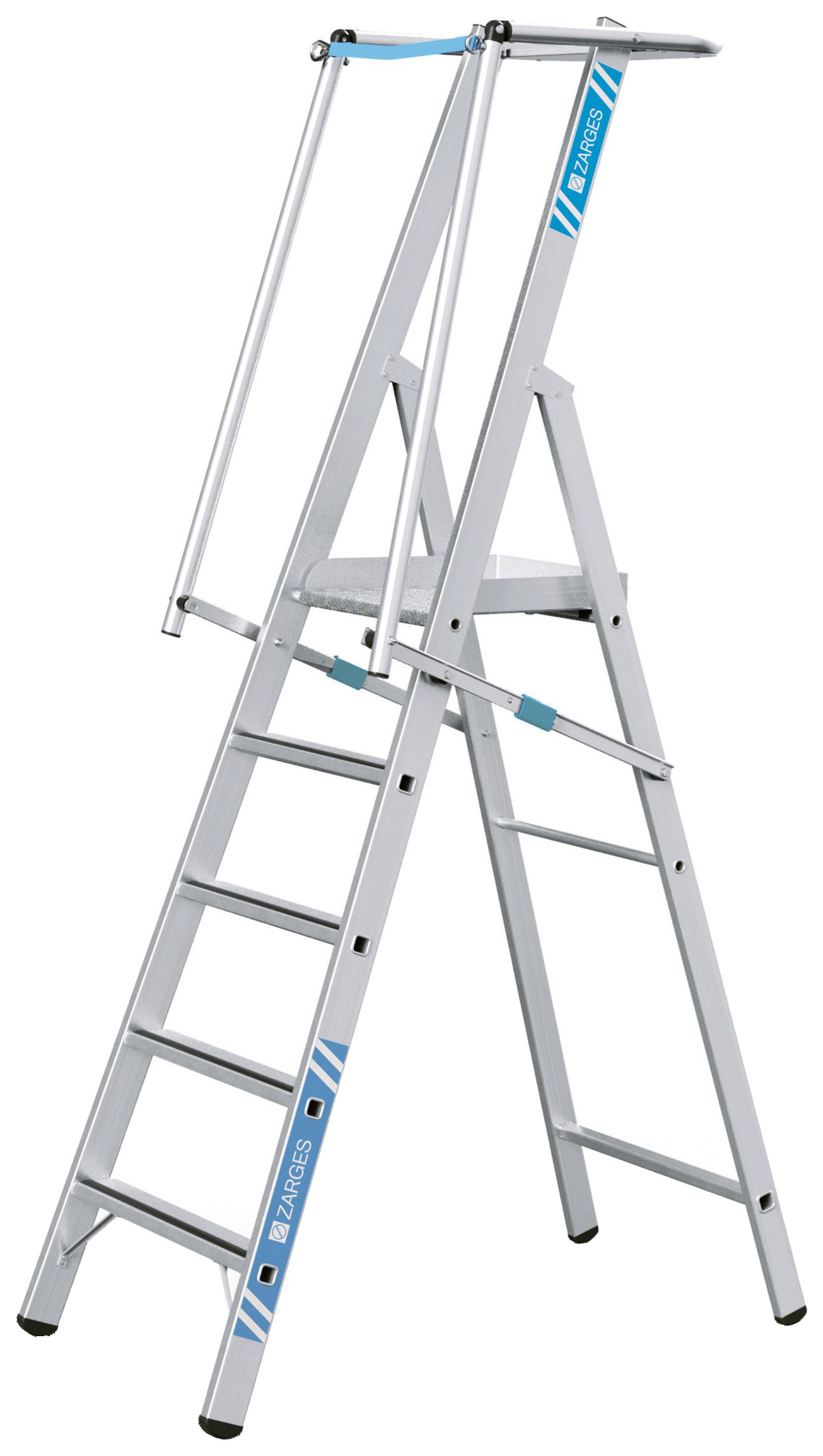 Zarges Safemaster S Aluminium 5 Tread Platform Step Ladder