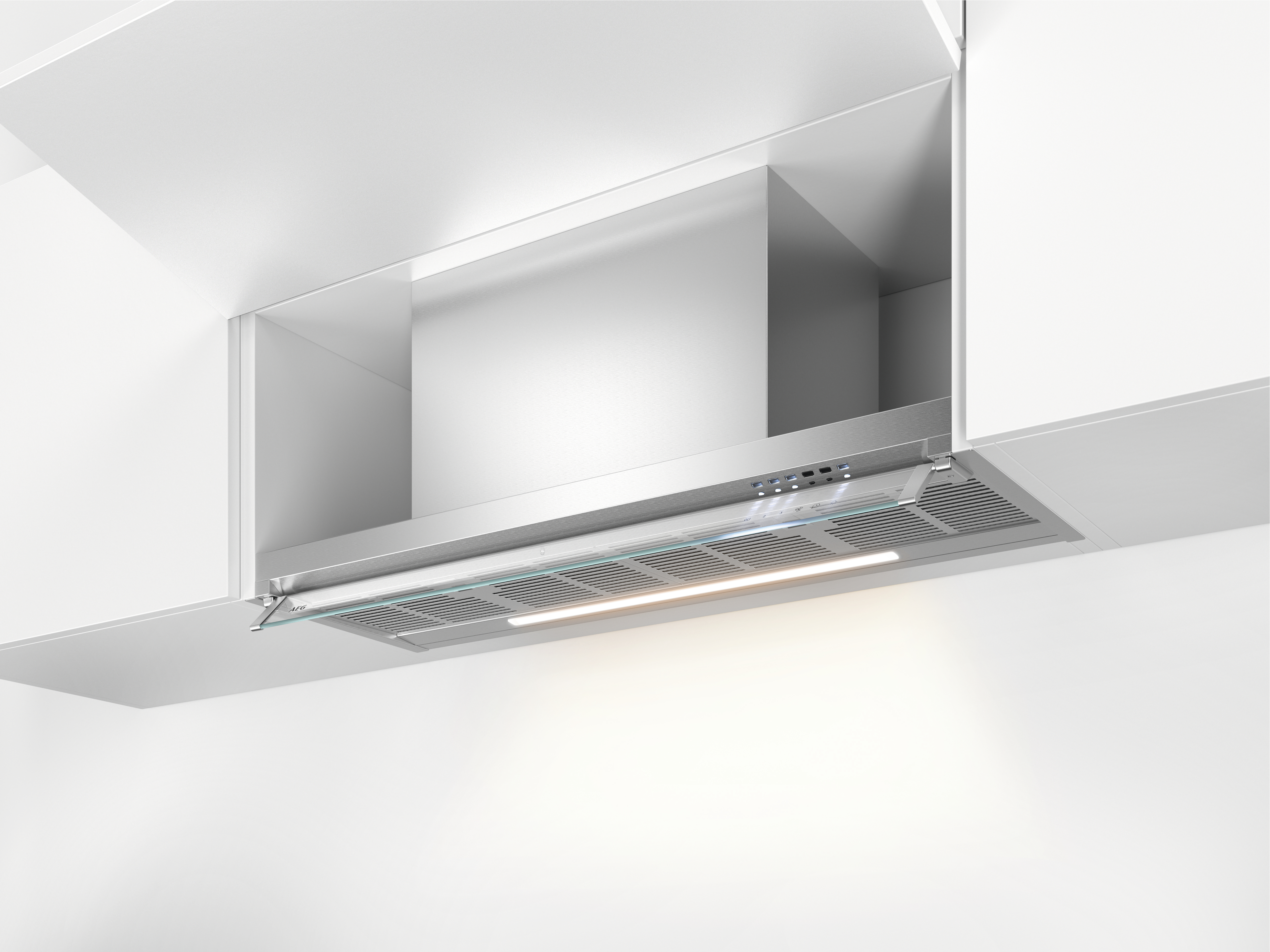 AEG GDE689HM 90cm Integrated Cooker Hood - Stainless Steel