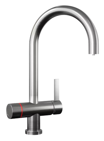 Carysil LED Touch 4-in-1 Hot Water Kitchen Tap - Brushed Steel