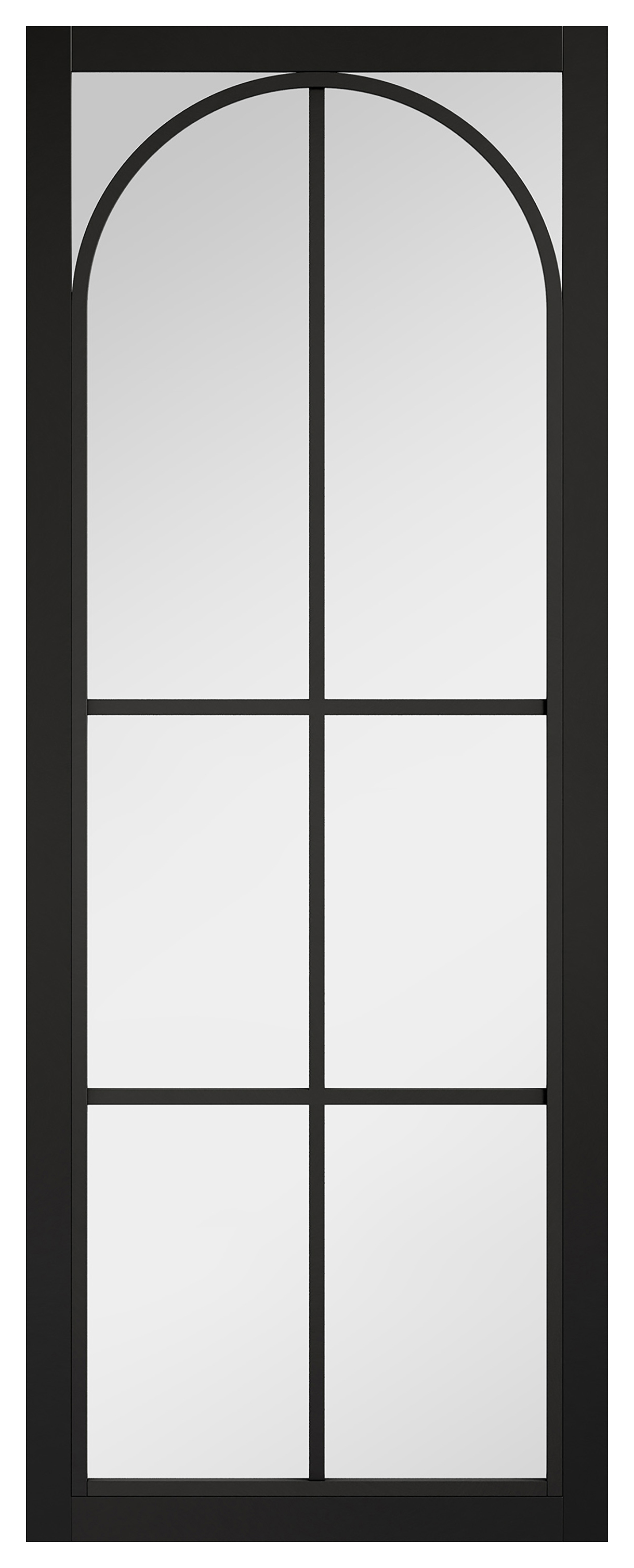 LPD Internal Astoria Clear Glazed Pre-Finished Black Solid Core Door - 686 x 1981mm