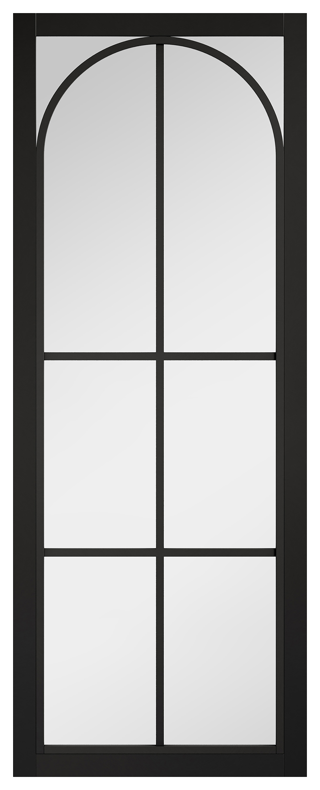 LPD Internal Astoria Clear Glazed Pre-Finished Black Solid Core Door - 1981mm