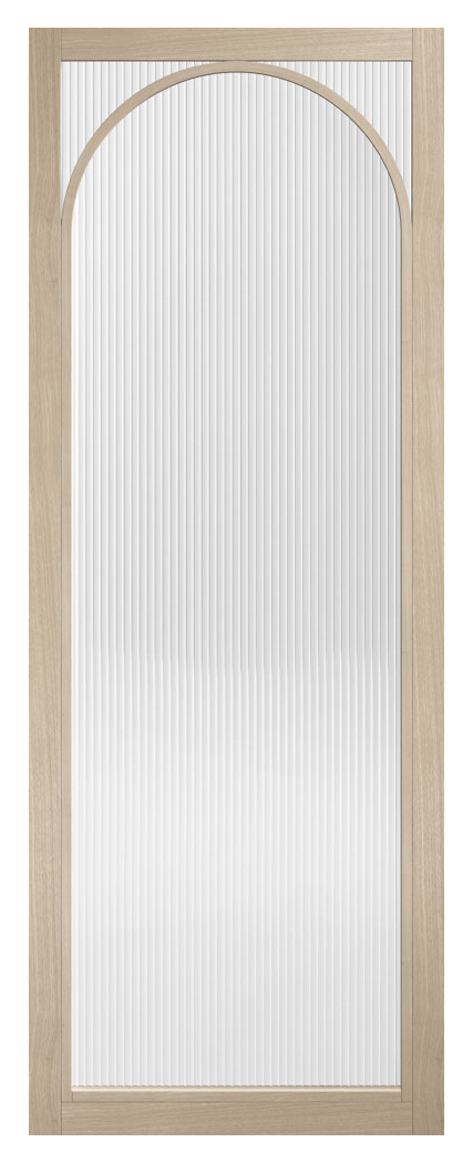 LPD Internal Melrose Reeded Glazed Pre-Finished Blonde Oak Solid Core Door - 1981mm