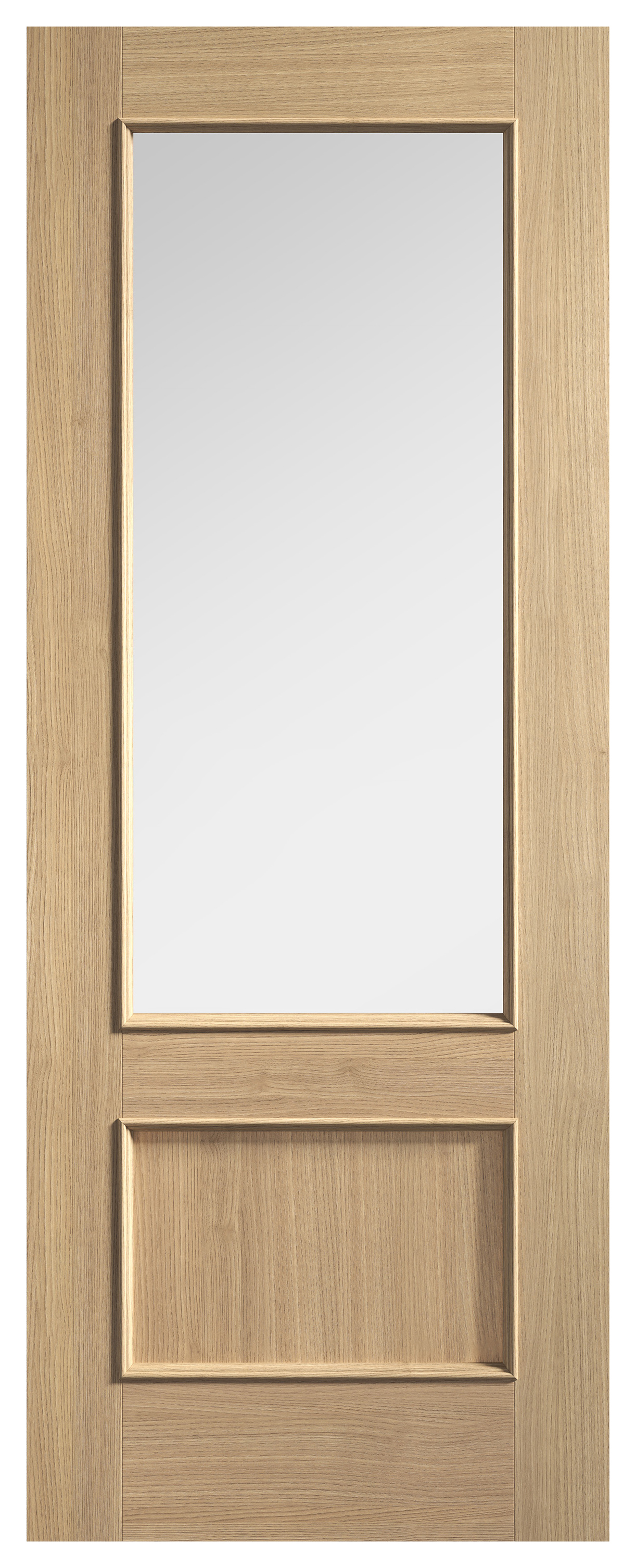 LPD Internal Murcia Clear Glazed Pre-Finished Oak Solid Core Door - 2040mm