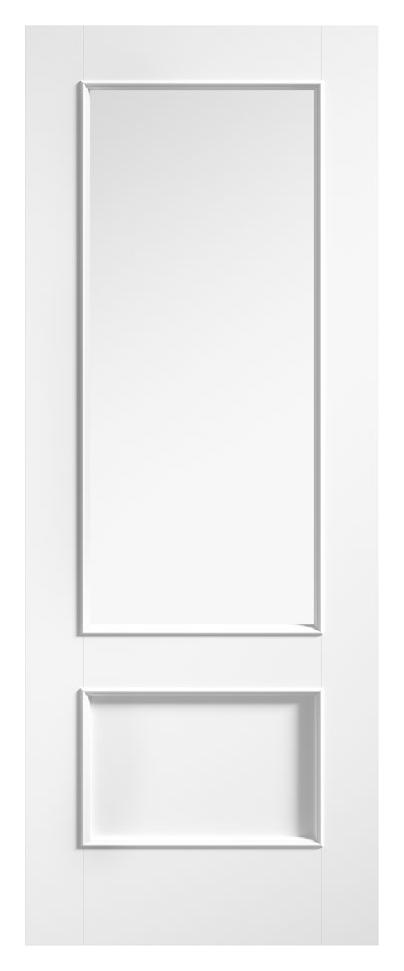 LPD Internal Murcia Clear Glazed Primed White Solid Core Door - 1981mm