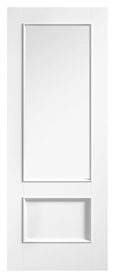 LPD Internal Murcia Clear Glazed Primed White Solid Core Door - 686 x 1981mm