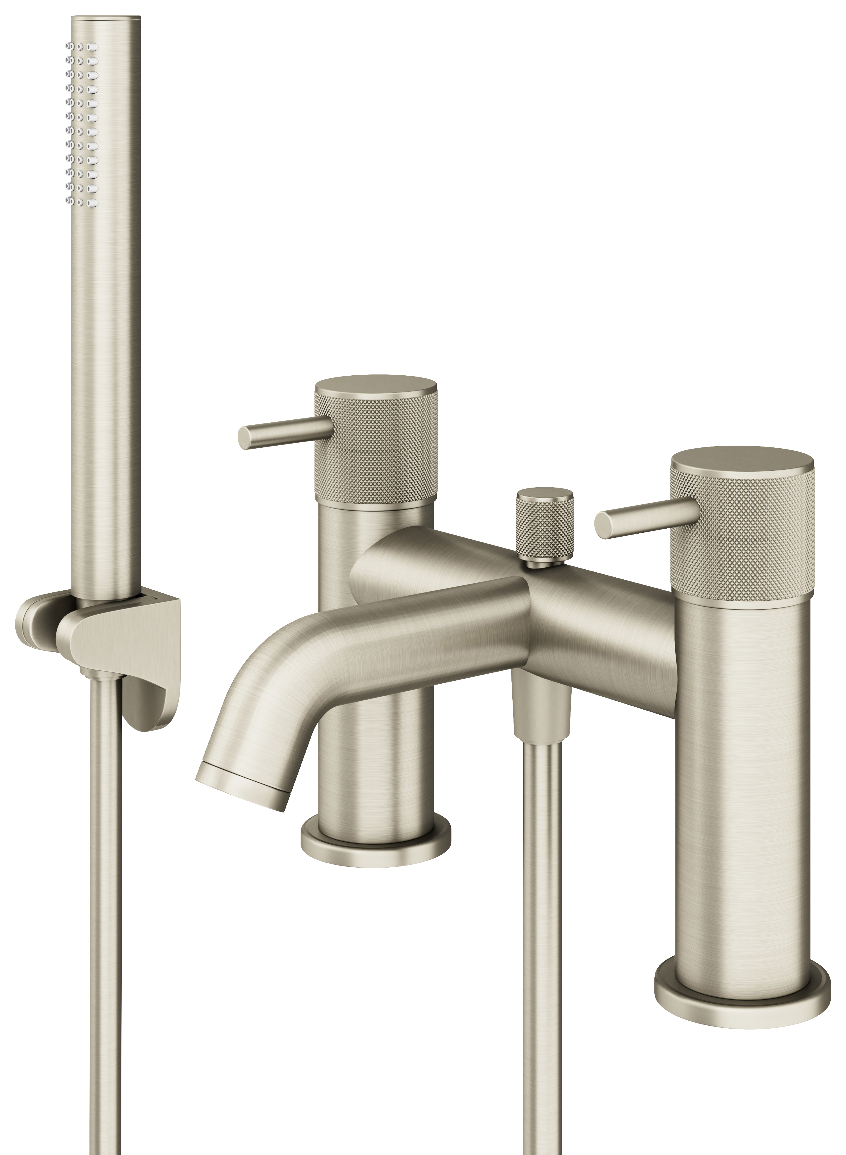 Melbury Pro Deck Mounted Bath Shower Mixer - Brushed Nickel