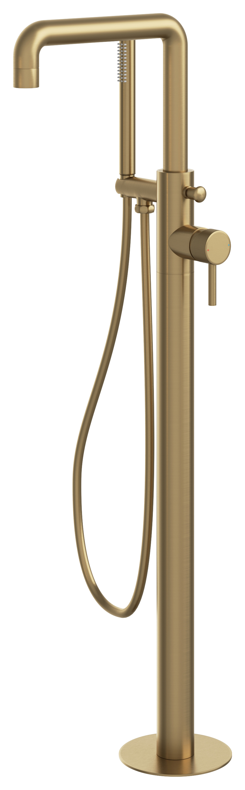 Melbury Pro Floor Standing Bath Shower Mixer - Brushed Brass