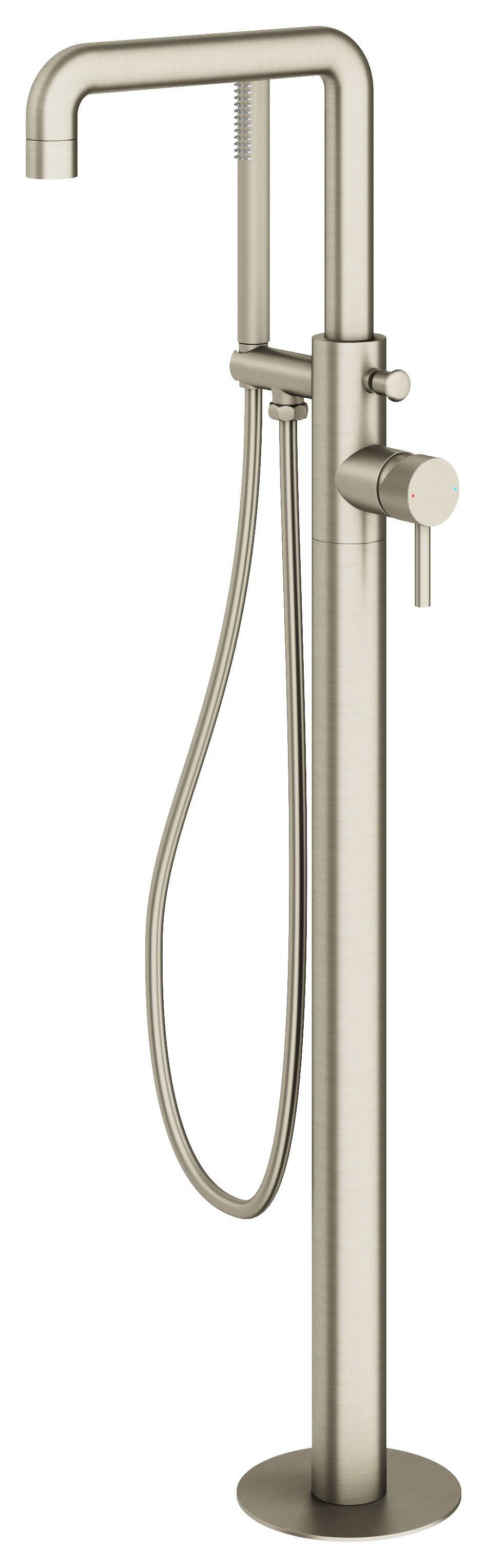 Melbury Pro Floor Standing Bath Shower Mixer - Brushed Nickel