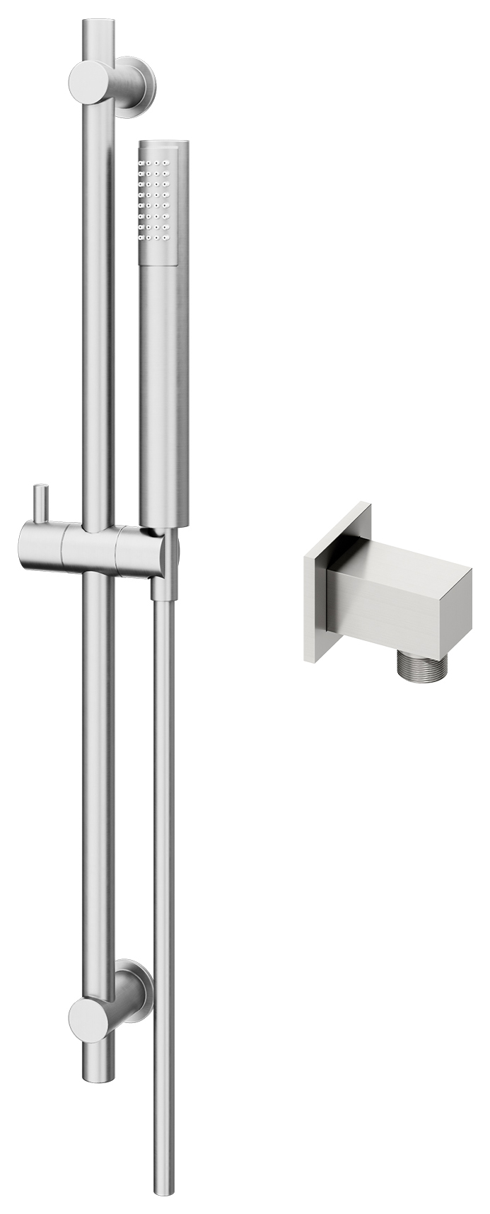 Hadleigh Shower Riser Rail, Wall Outlet, Hose & Handset Accessories Kit - Chrome