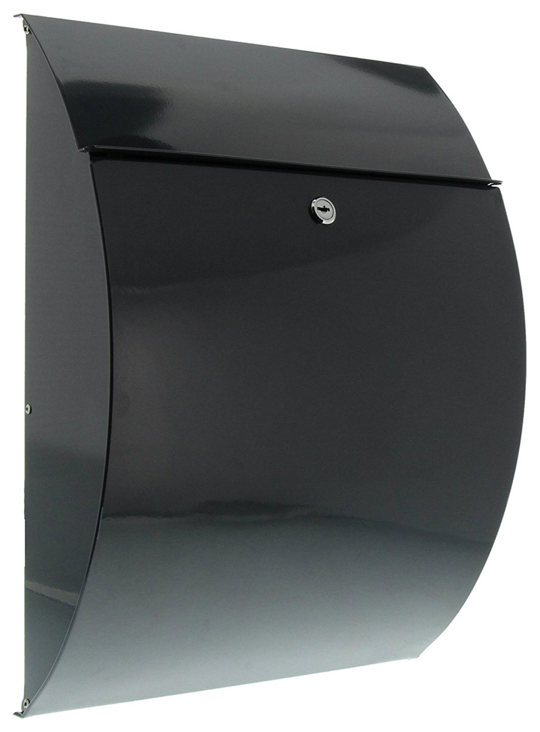 Burg-Wachter Anthracite Grey Riviera Wall Mounted Postbox - 460 x 335 x 130mm