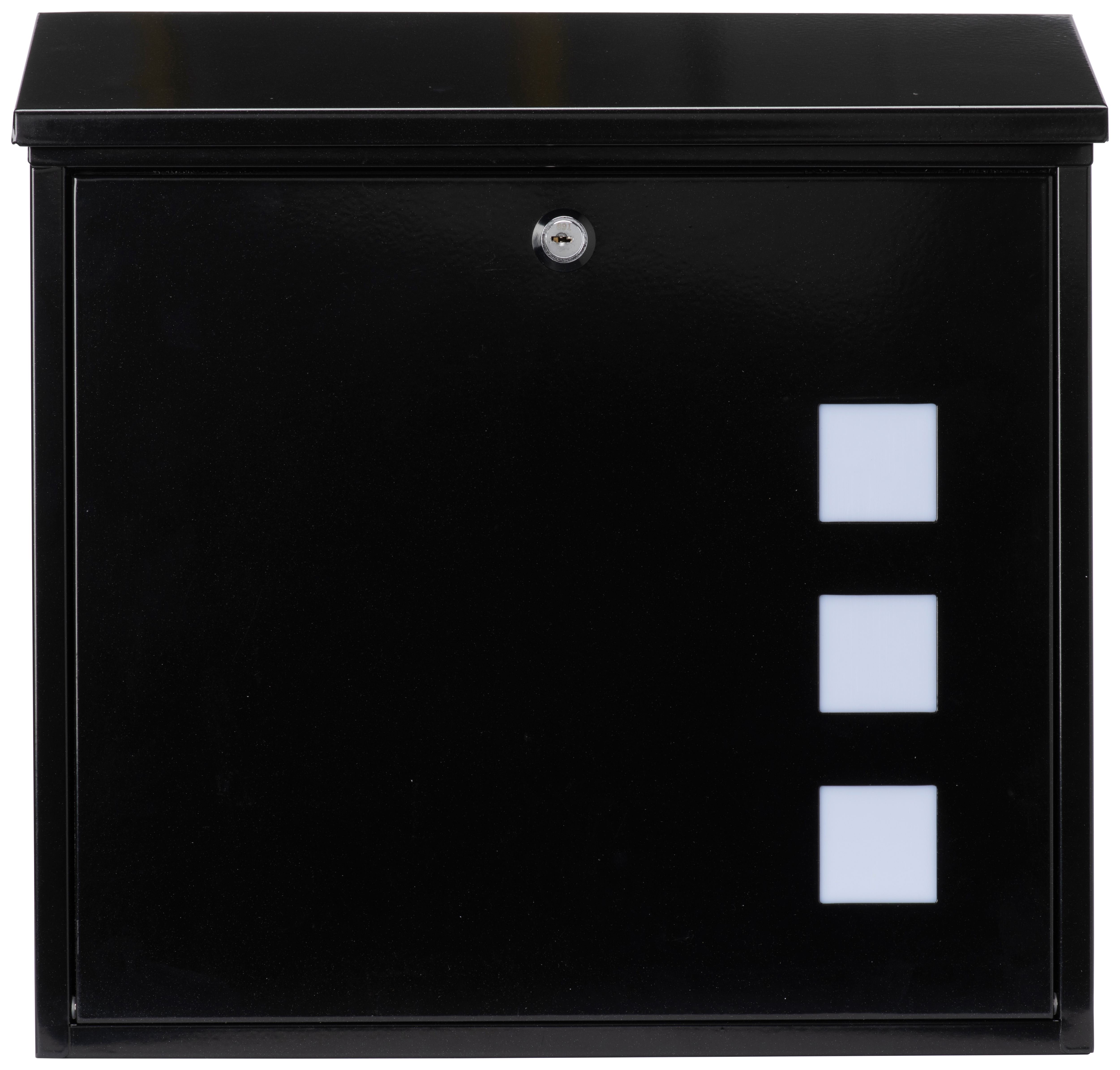 Burg-Wachter Aire Black Postbox - 368 x 368 x 114mm