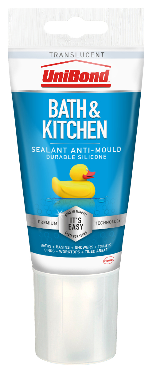 UniBond Easy Sealing Kitchen & Bathroom Translucent Sealant - 147g