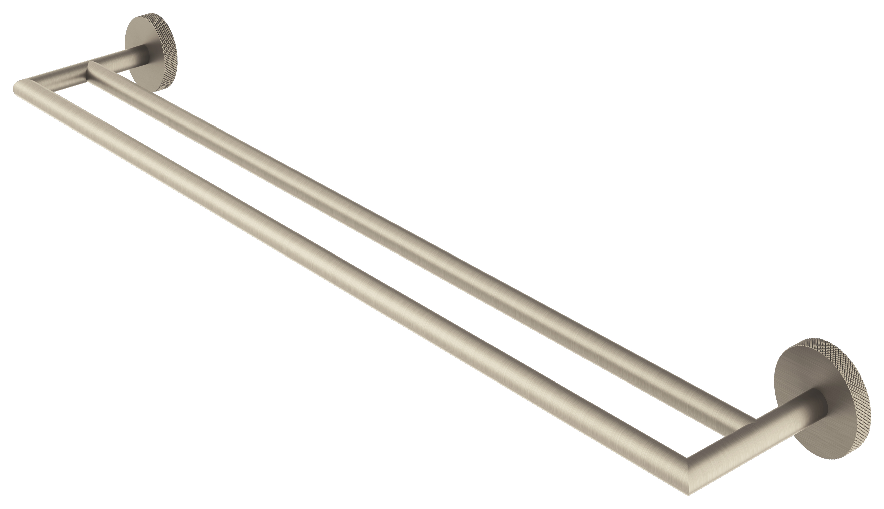 Melbury Pro Double Towel Rail - Brushed Nickel