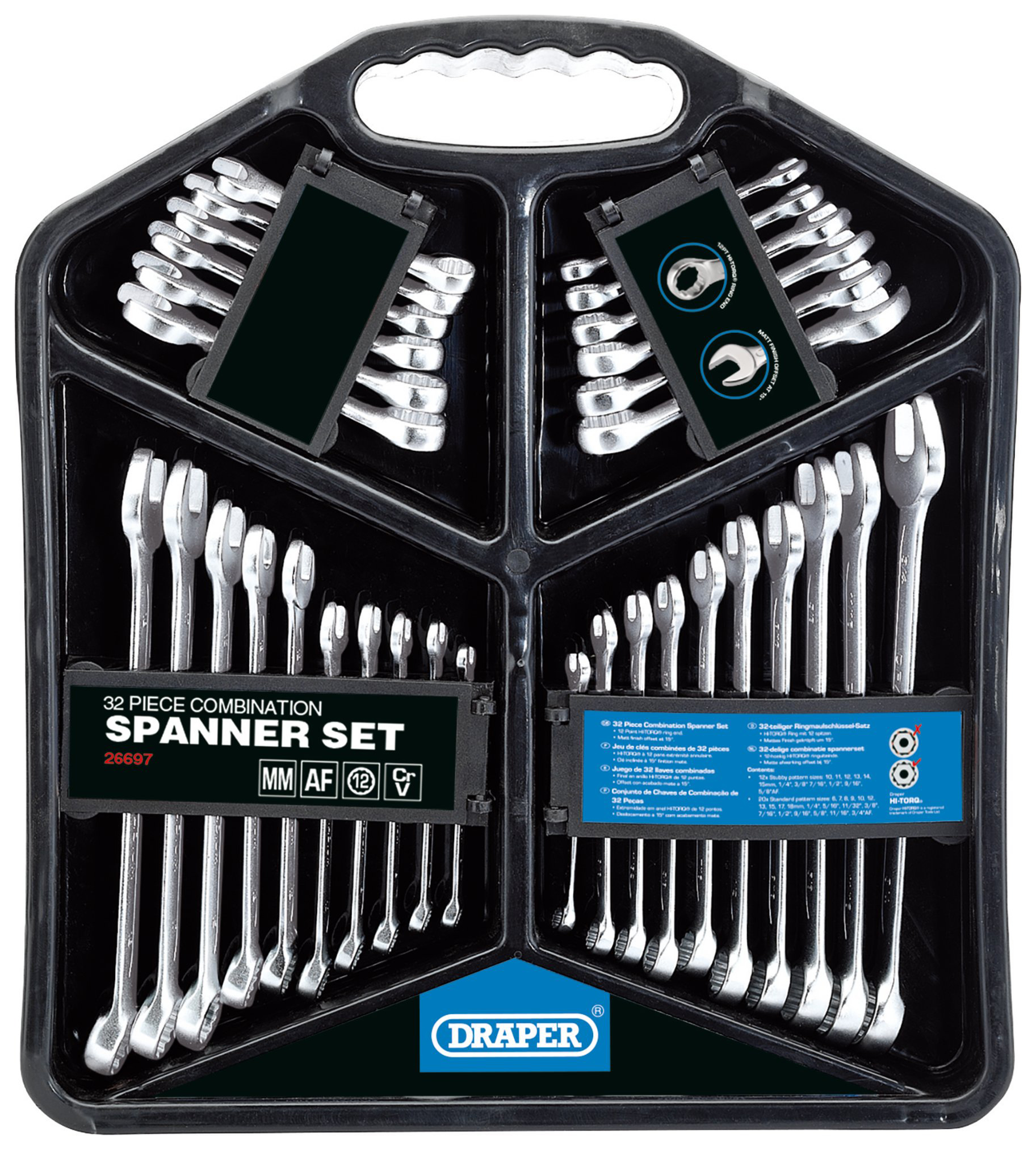 Draper HI-TORQ Four Combination Spanner Sets - 32 Piece