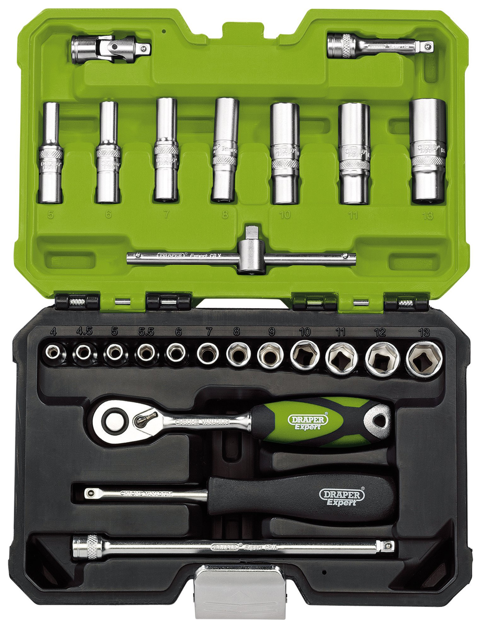 Draper Expert 1/4" Square Drive Metric Socket Set - 25 Piece