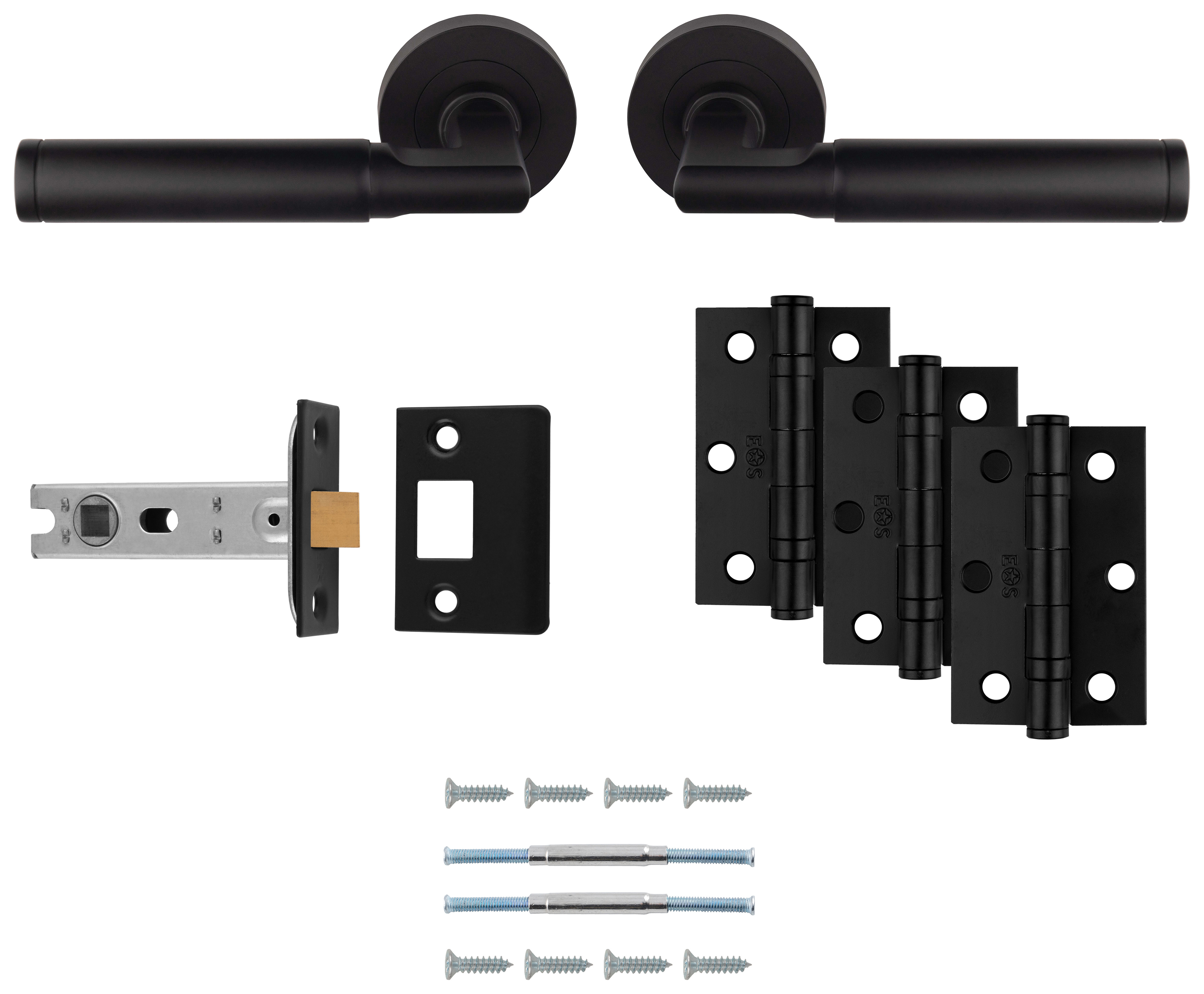 Belas Matt Black Ultimate Door Latch Kit