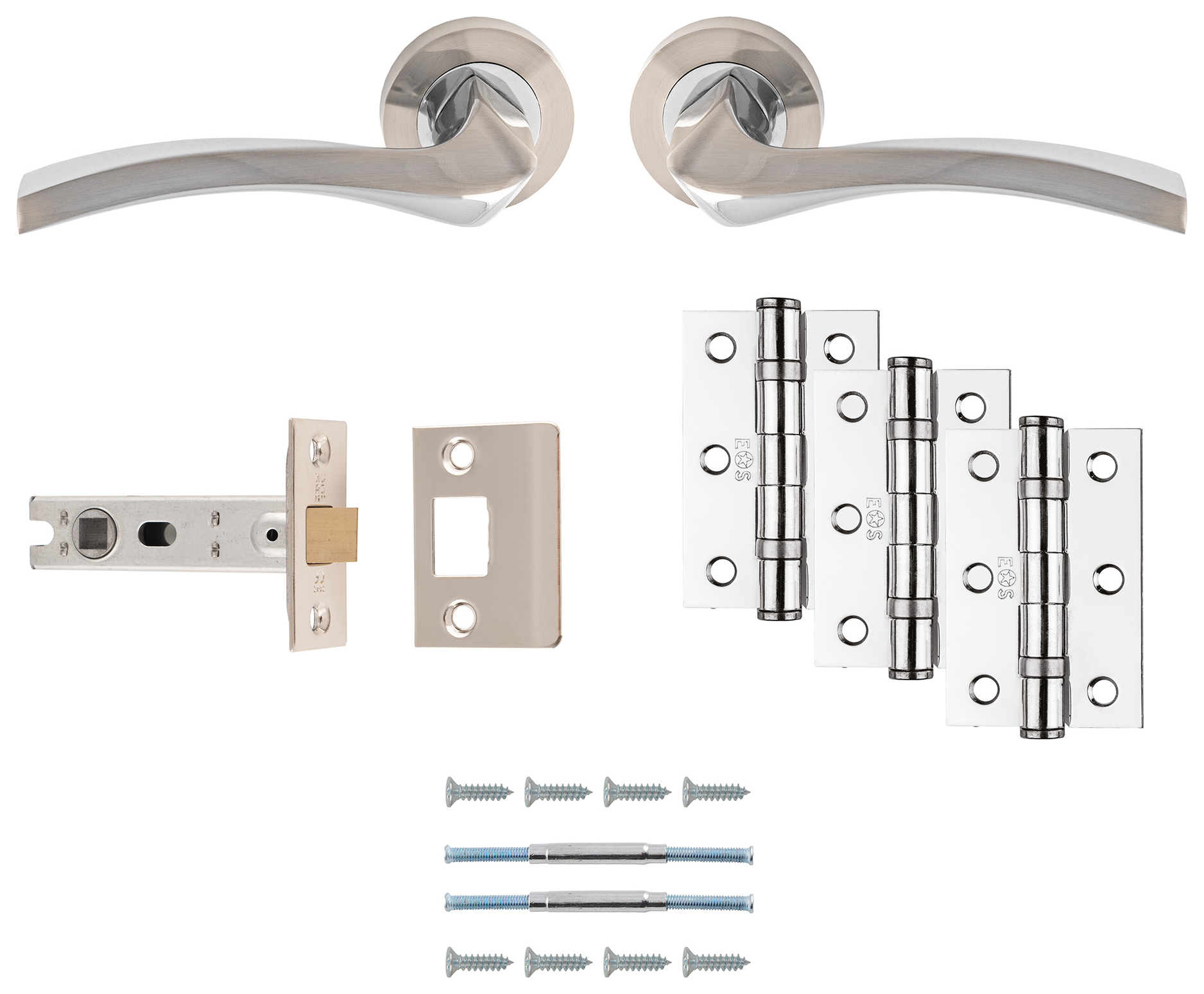 Sines Polished Chrome Ultimate Door Latch Kit