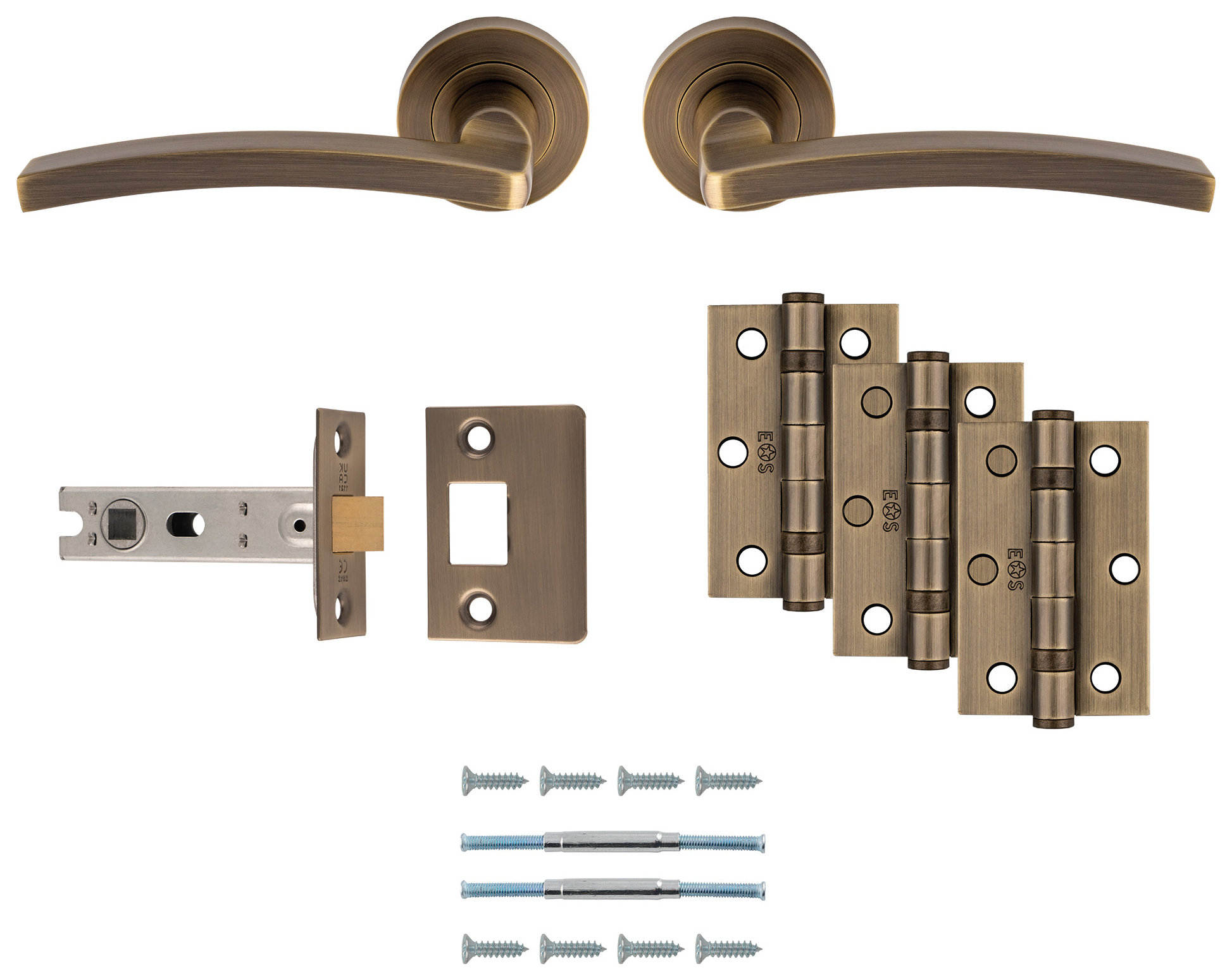 Tavira Antique Brass Ultimate Door Latch Kit