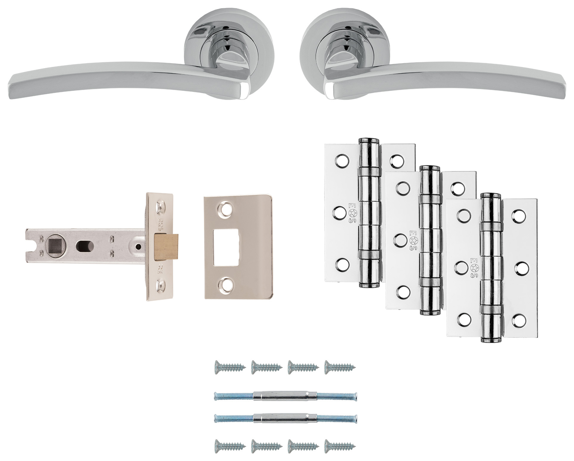 Tavira Polished Chrome Ultimate Door Latch Kit