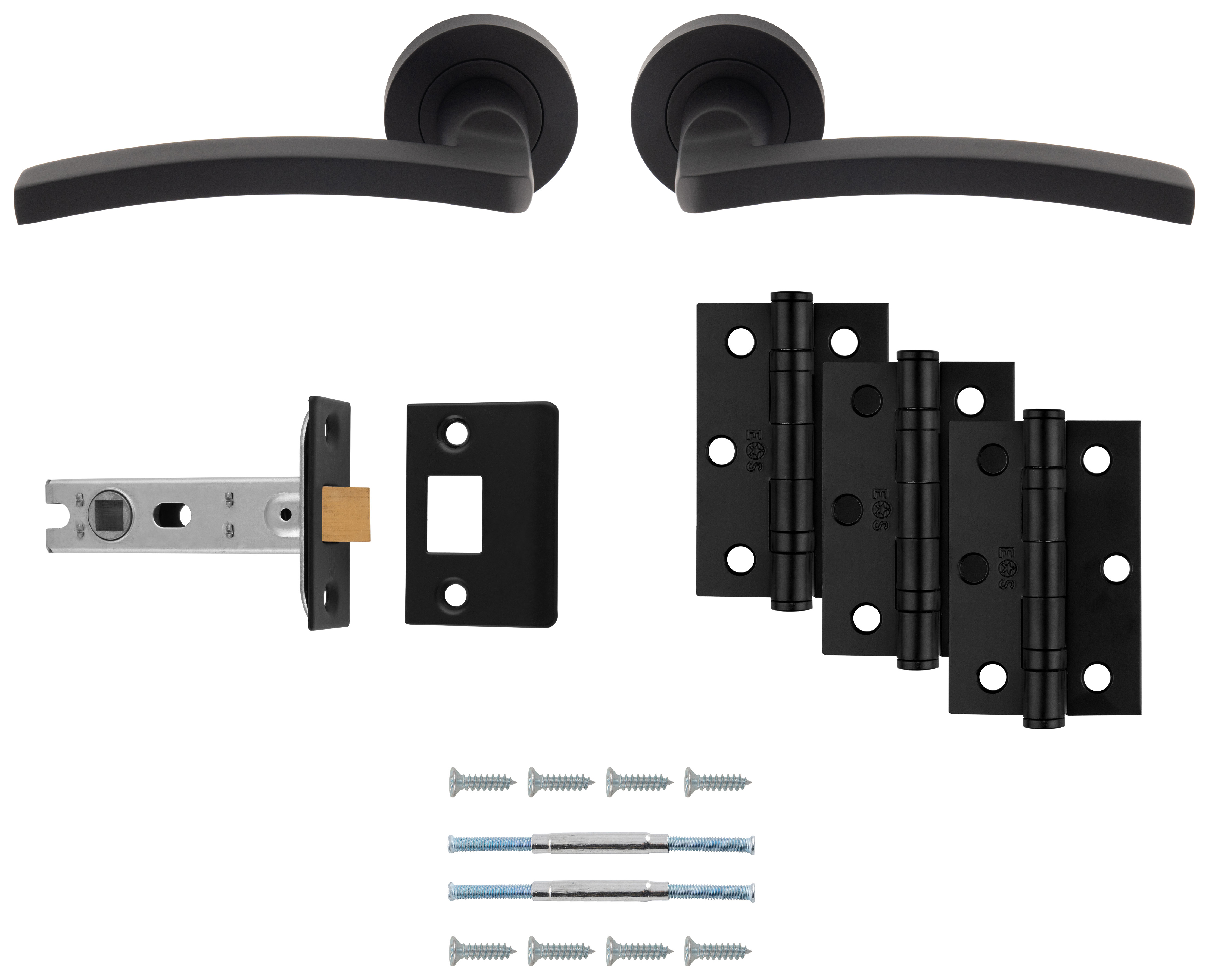 Tavira Matt Black Ultimate Door Latch Kit