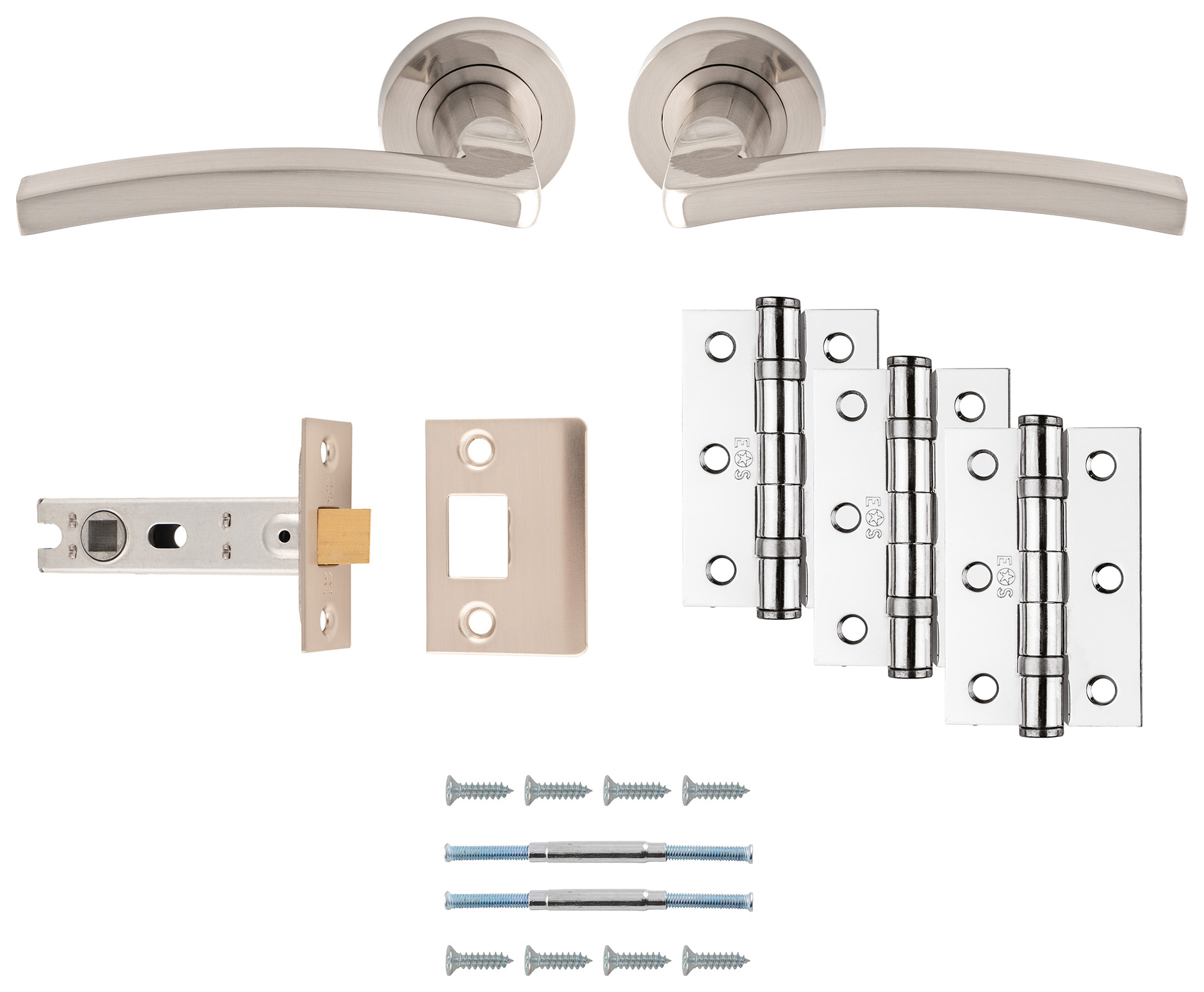 Tavira Satin Nickel Ultimate Door Latch Kit