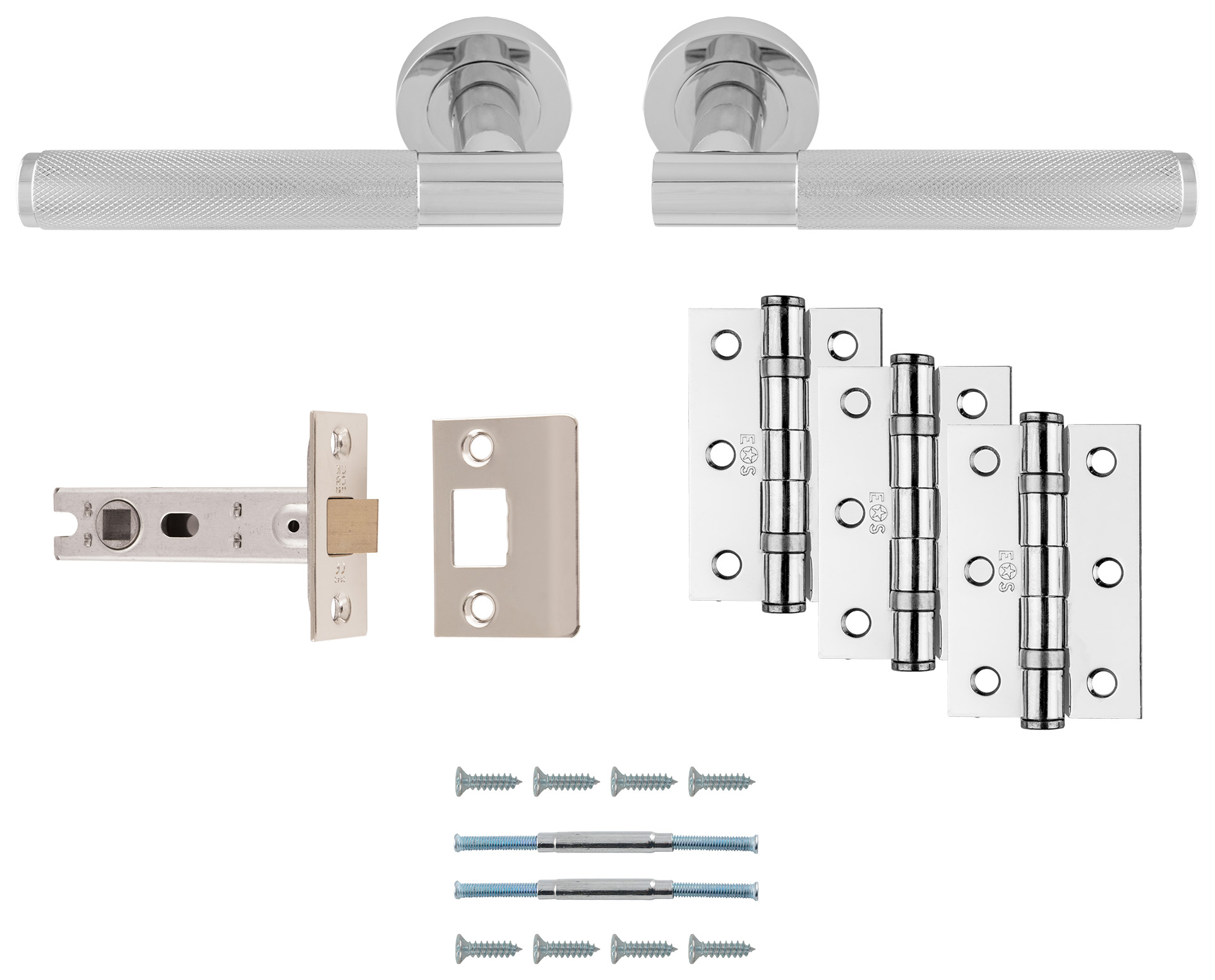 Lagos Polished Chrome Ultimate Door Latch Kit